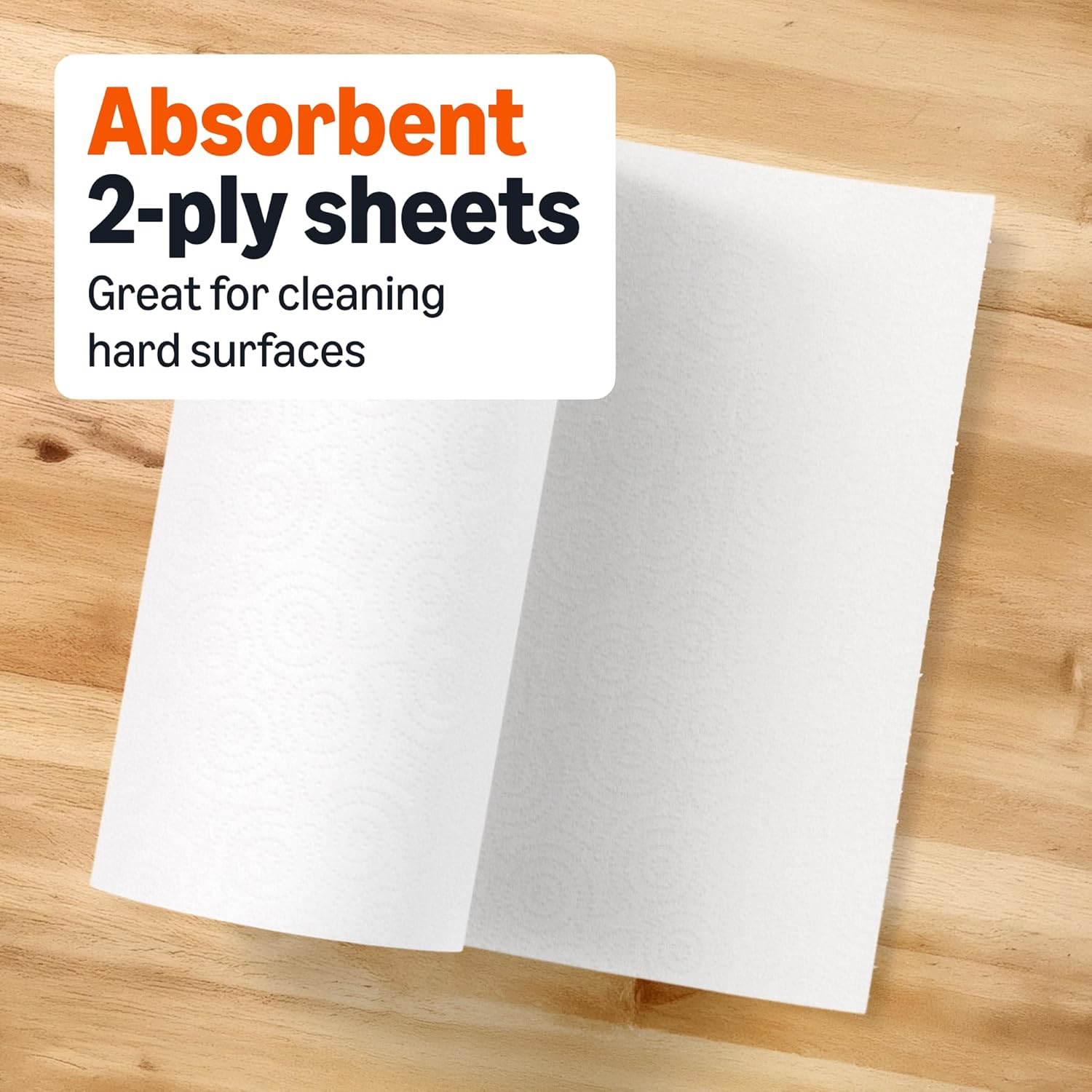 Amazon Basics 2-Ply Flex-Sheets Paper Towels, 12 Basics Rolls = 40 Regular Rolls, Everyday Value with 150 Sheets per Roll, Packaging May Vary - Image 3