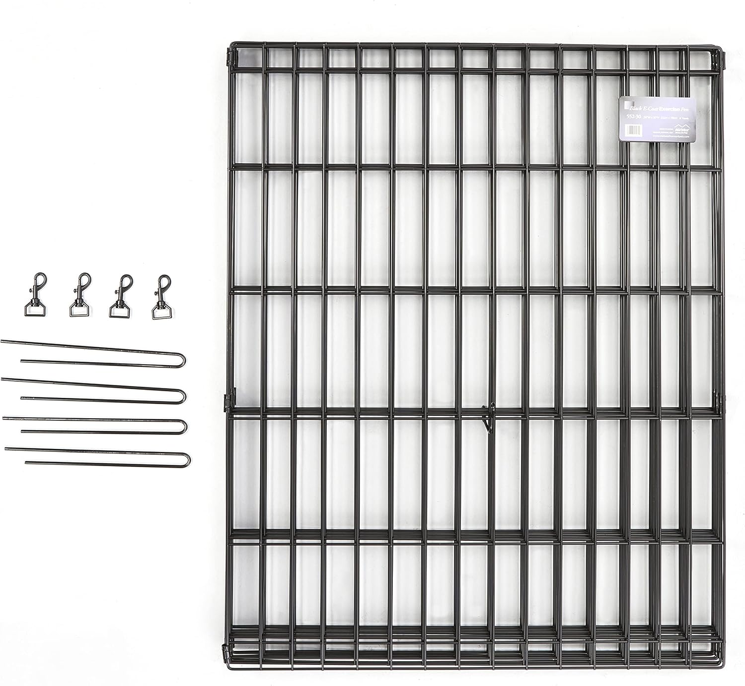 MidWest Homes for Pets Folding Metal Dog Exercise Pen, Indoor/Outdoor Playpen with Secure Door, Provides 16 Sq Feet of Play Space, 36-Inches Tall, Black E-Coated - Image 4