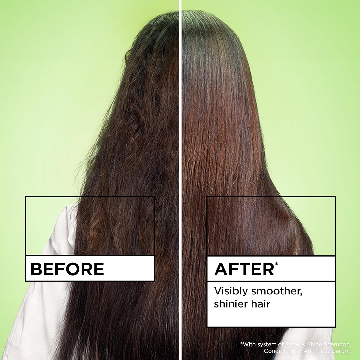 Garnier Fructis Sleek & Shine Anti-Frizz Serum for Frizzy, Dry Hair, Argan Oil, 5.1 Fl Oz, 1 Count (Packaging May Vary) - Image 3