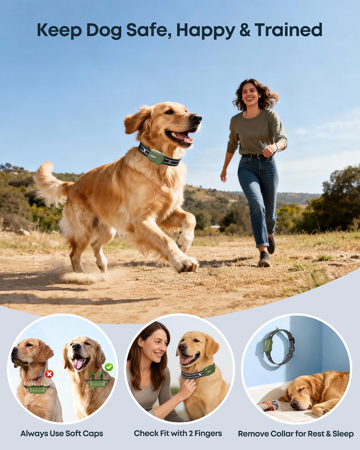 Jugbow Dog Shock Collar - 4500FT Dog Training Collar with Remote, IPX8 Waterproof Electric Dog Collar with 4 Training Modes, Security Lock, Rechargeable eCollar for 10-120lbs Small Medium Large Dogs - Image 8