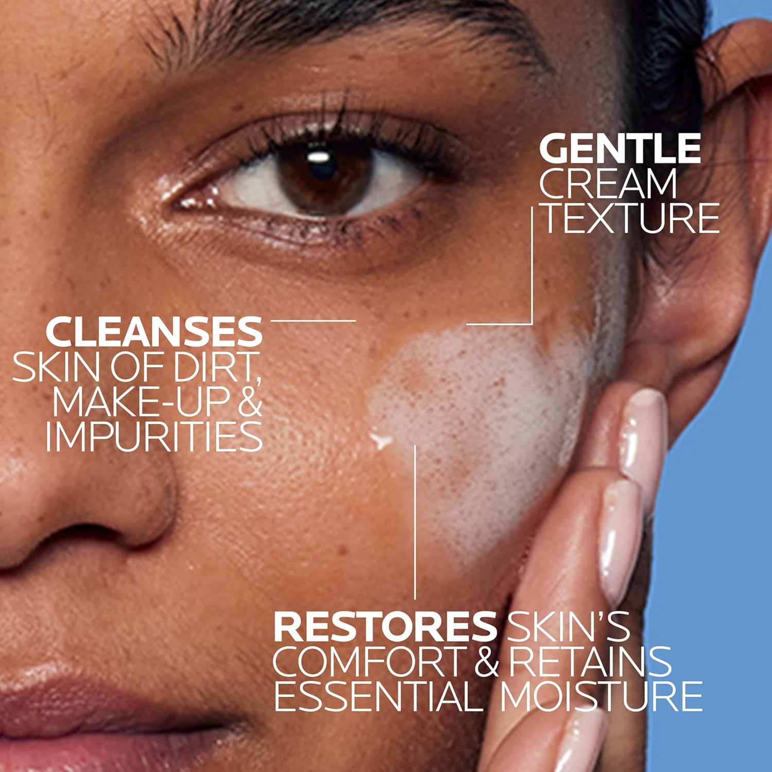 La Roche-Posay Toleriane Hydrating Gentle Face Cleanser, Hydrating Facial Cleanser With Niacinamide + Ceramides, Daily Face Wash For Dry Skin To Normal Skin, Sensitive Skin Tested, Fragrance Free - Image 3