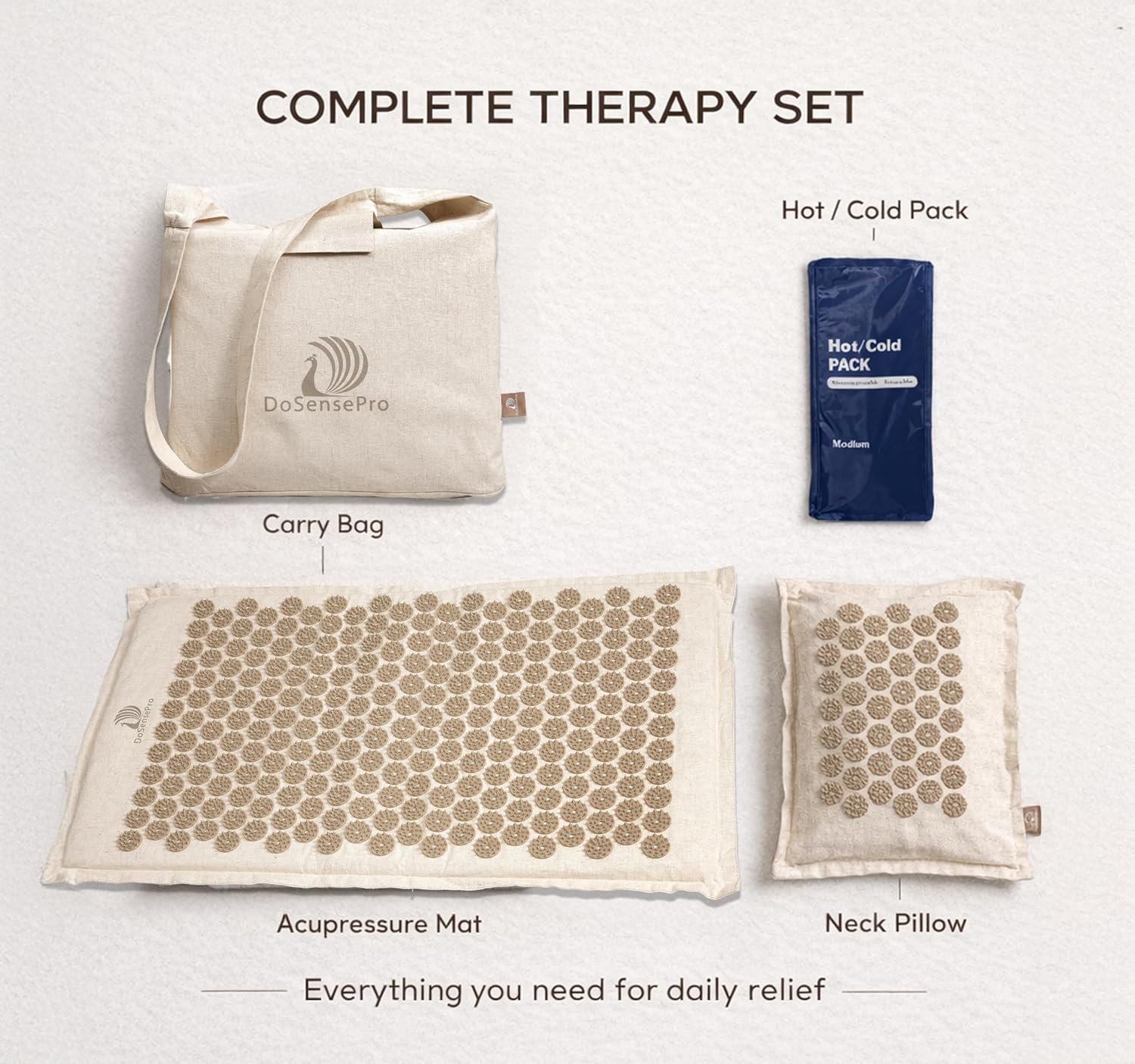Acupressure Mat & Pillow Set for Back Pain, Neck Pain & Sciatica Relief – Extra Long Bed of Nails Mat 29” with Coconut Fiber for Stronger Pressure, Stress Relief, Muscle Recovery & Sleep – DoSensePro - Image 4