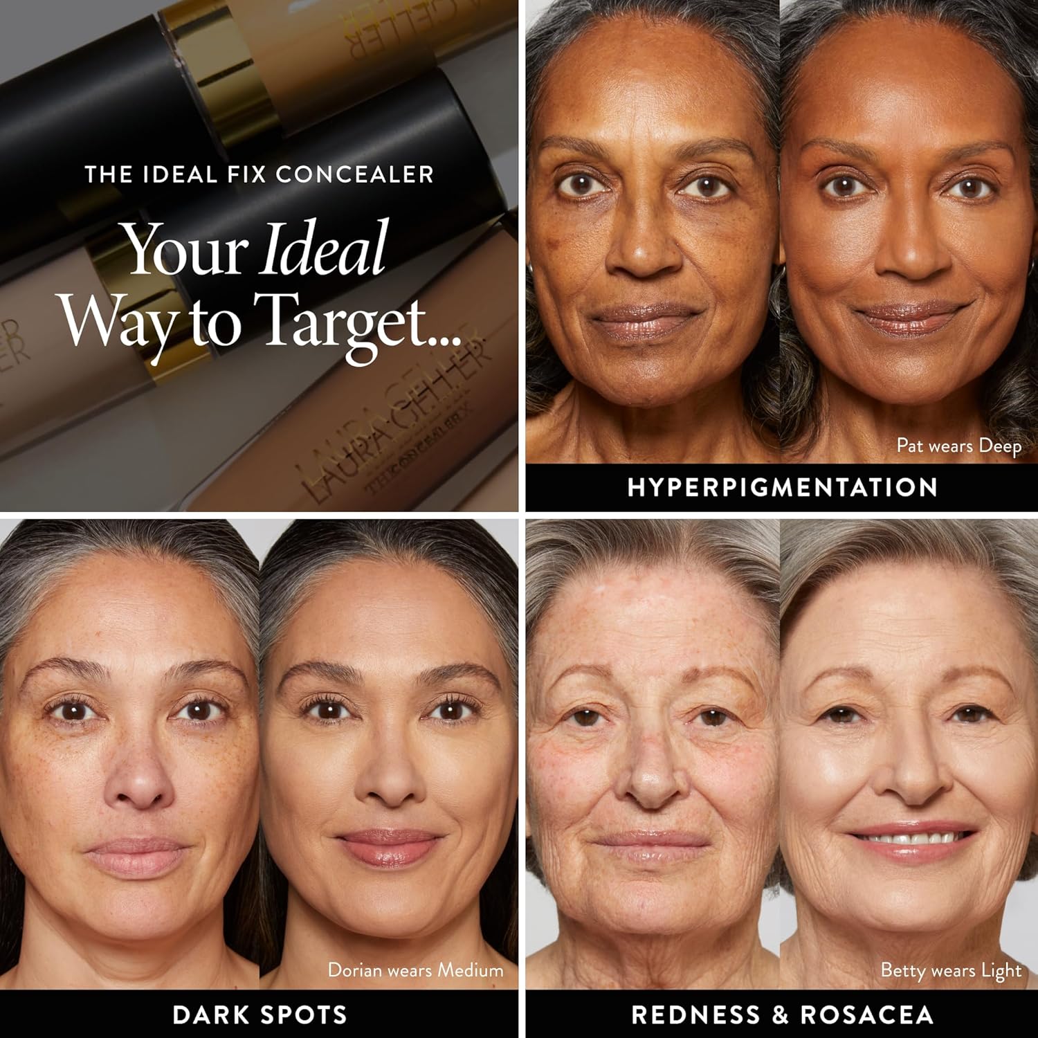 LAURA GELLER NEW YORK The Ideal Fix Concealer - Light - Buildable Medium to Full Coverage Liquid Concealer - Covers Under Eye Dark Circles & Blemishes - Long-Lasting - Image 4