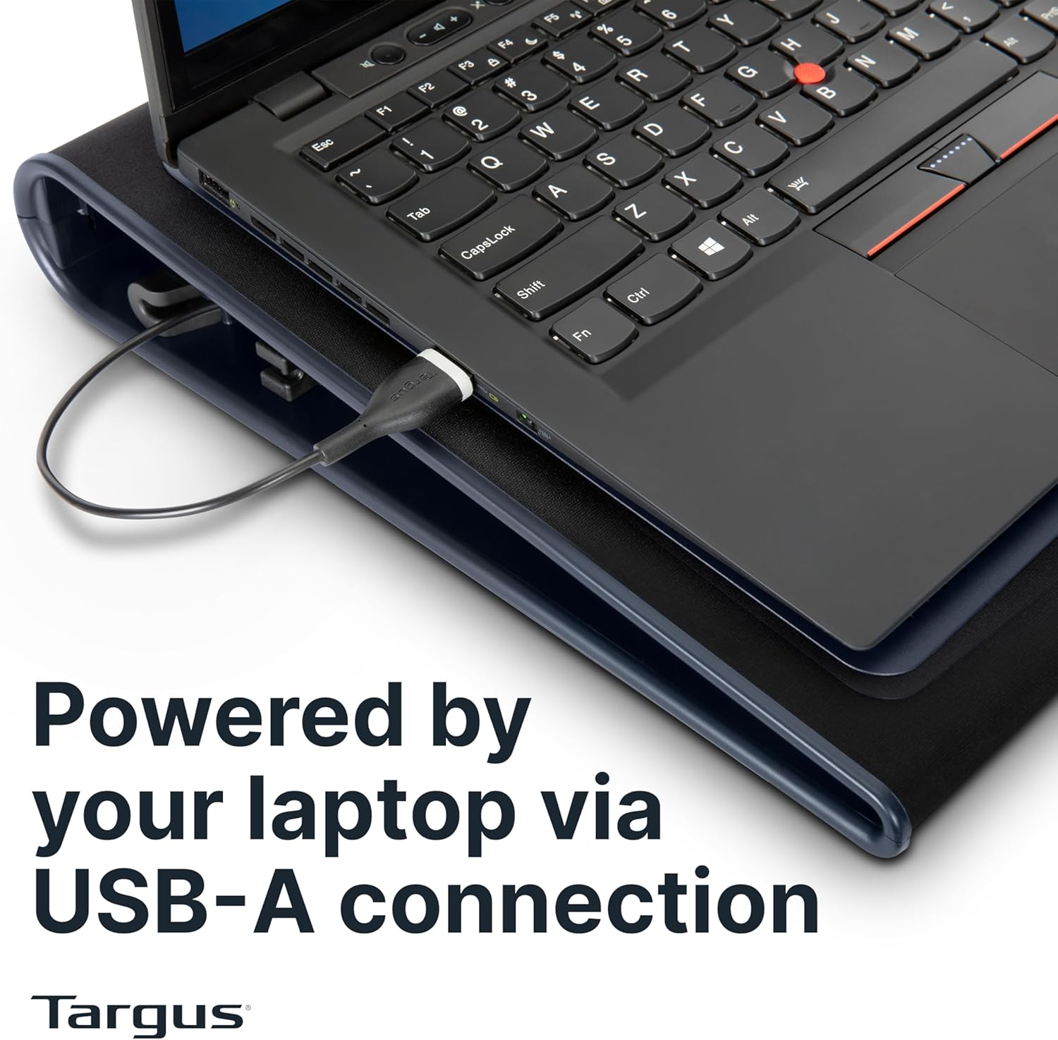 Targus 17 Inch Dual Fan Lap Chill Mat - Soft Neoprene Laptop Cooling Pad for Heat Protection, Fits Most 17" Laptops and Smaller - USB-A Connected Dual Fans for Heat Dispersion (AWE55US) - Image 3