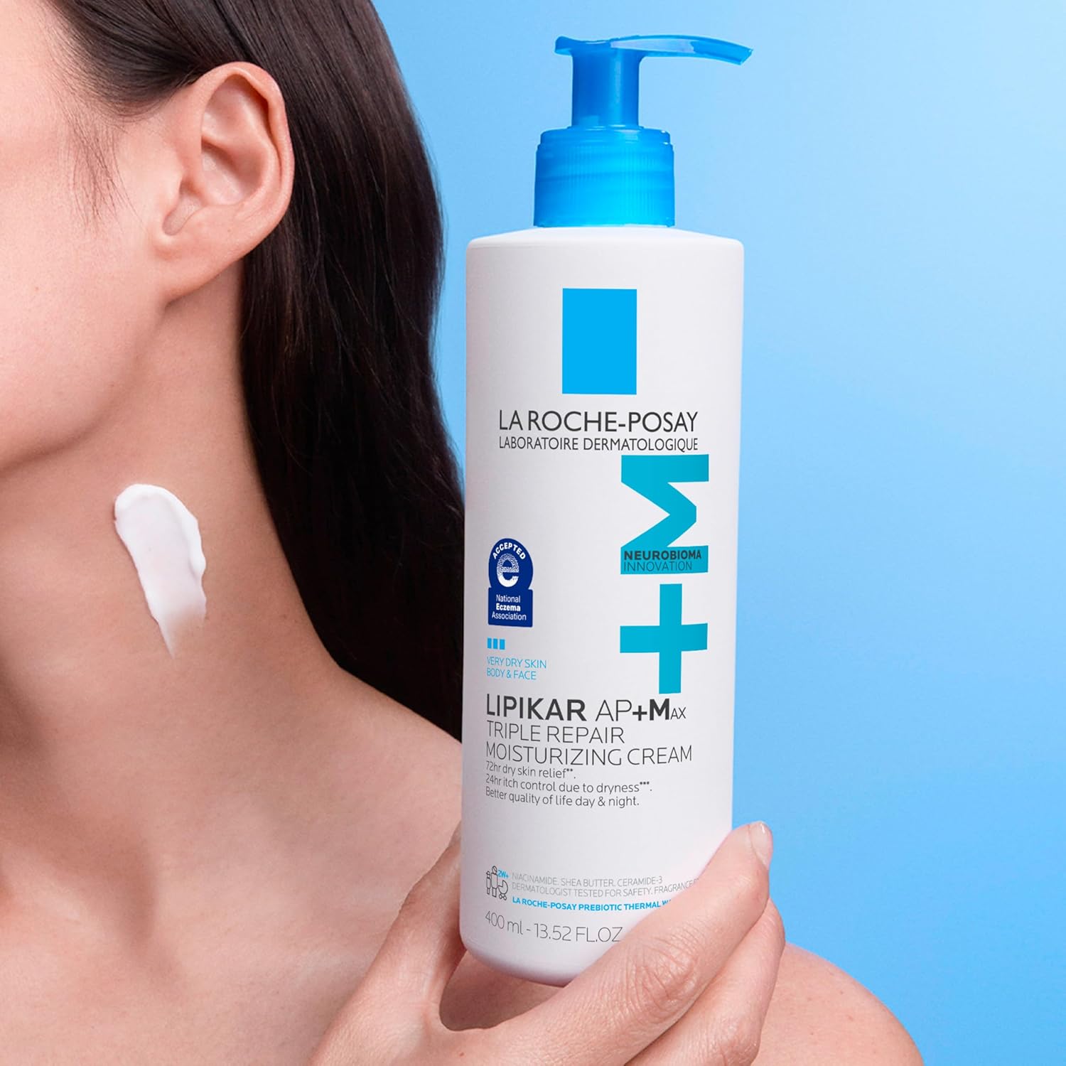 La Roche-Posay Lipikar AP+MAX Triple Repair Moisturizing Body Cream | Face & Body Lotion for Dry Skin with Shea Butter & Niacinamide | Gentle Moisturizer for Very Dry, Rough & Sensitive Skin - Image 2
