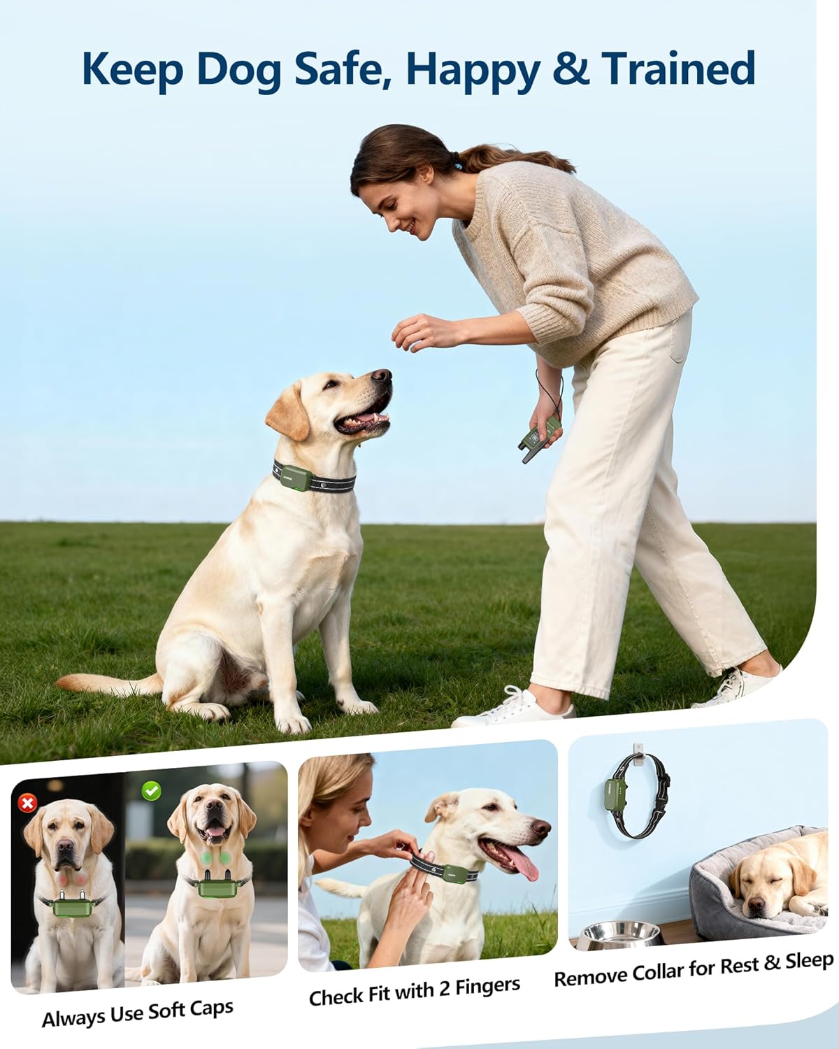 Jugbow Dog Shock Collar - 4200FT Dog Training Collar with Remote Innovative IPX7 Waterproof with 4 Training Modes, Rechargeable E-Collar for All Breeds - Image 8