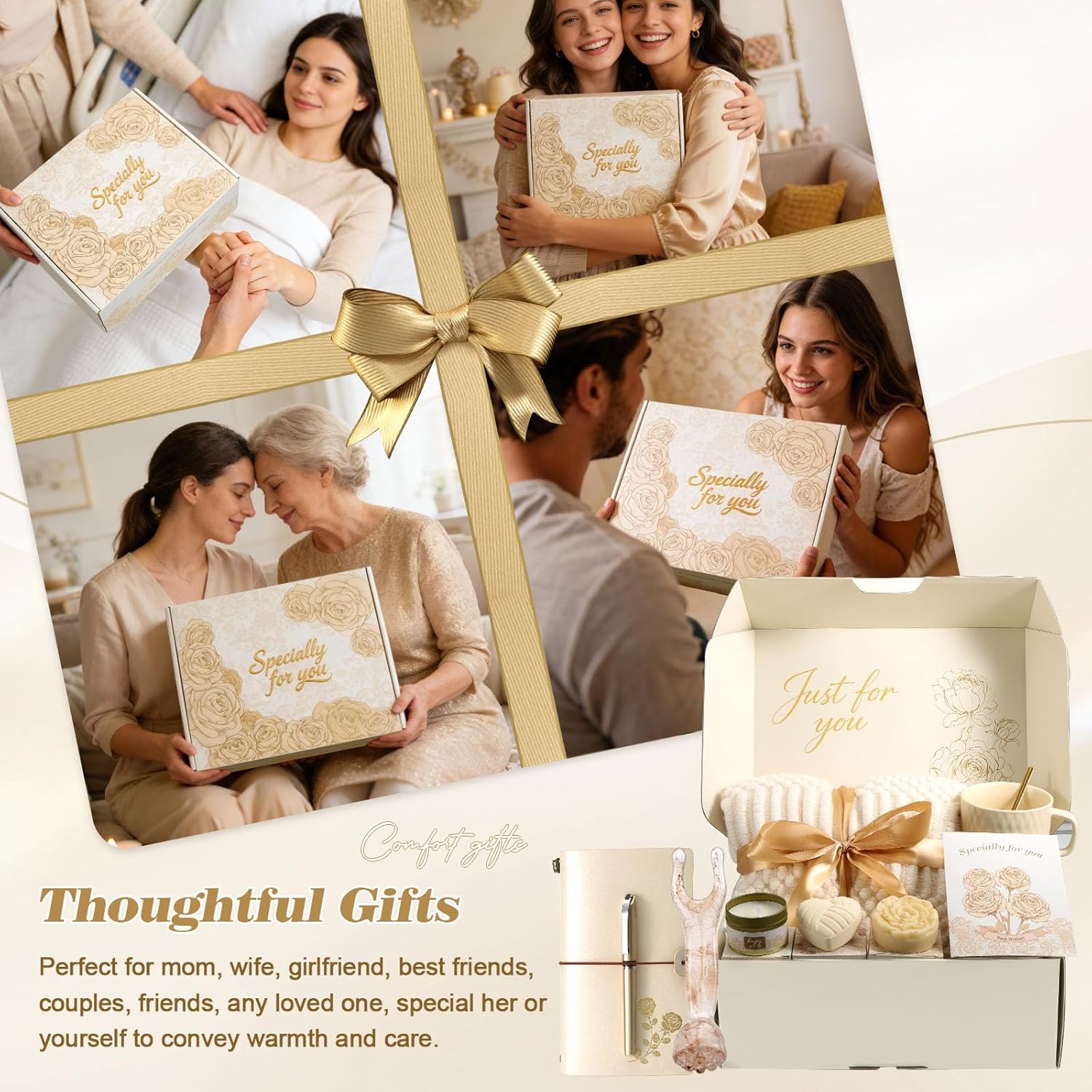 Gifts for Womens Birthday Gifts for Women Self Care Gift - Thinking of You Relaxation Gift Spa Gifts Baskets for Women, Easter Mothers Day Get Well Comfort Gifts for Women Her Wife Sister Best Friend - Image 3