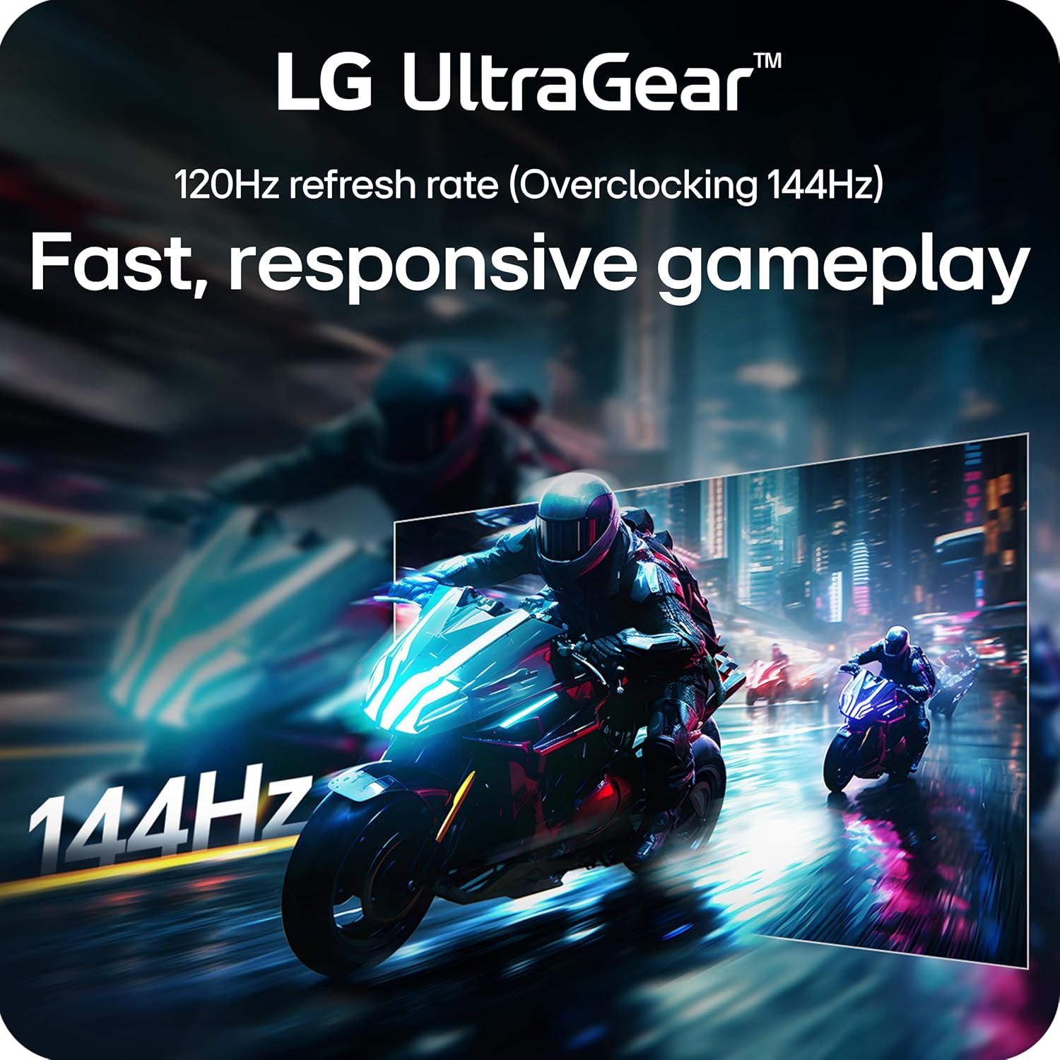 LG 24G411A-B 24-inch Ultragear Full HD (1920 x 1080) IPS Gaming Monitor, 144Hz (O/C), 1ms MBR, NVIDIA G-Sync Compatible, AMD FreeSync, HDR10, HDMI, DisplayPort, Slim Stand, Black - Image 4