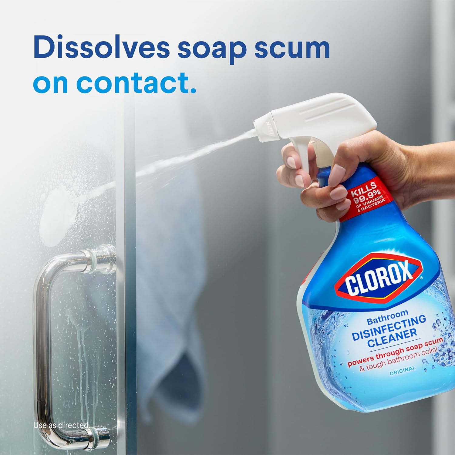 Clorox Disinfecting All-Purpose Cleaner 32 Oz and Disinfecting Bathroom Cleaner, Household Essentials, 30 Oz, Pack of 3 - Image 8