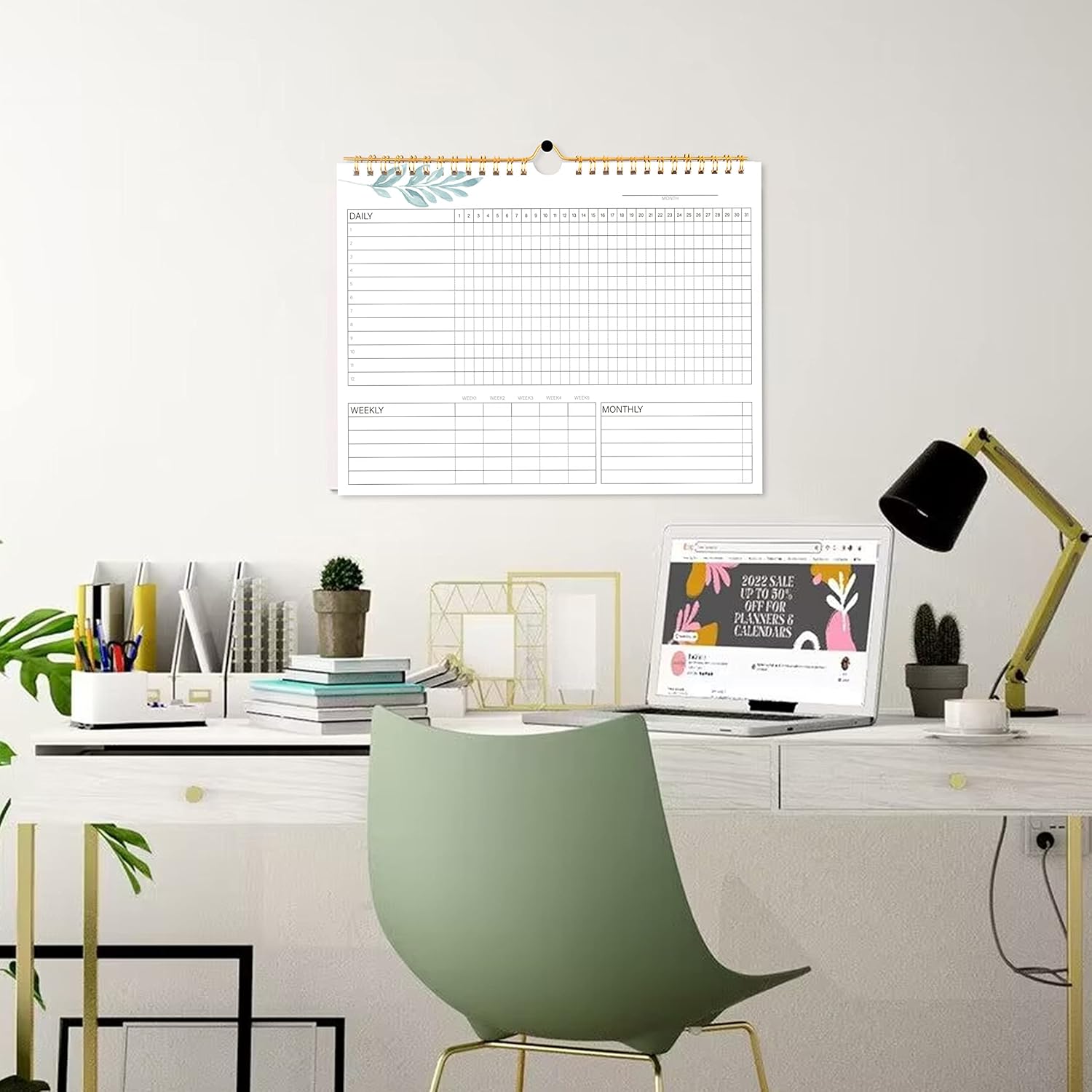 Habit Tracker Calendar- 12 Months Undated Daily, Weekly & Monthly Period Habit Tracker Journal, Writable Habits Track Calendar for Goal Setting, Boost Productivity, Workout Motivation & Self Care Tool - Image 6