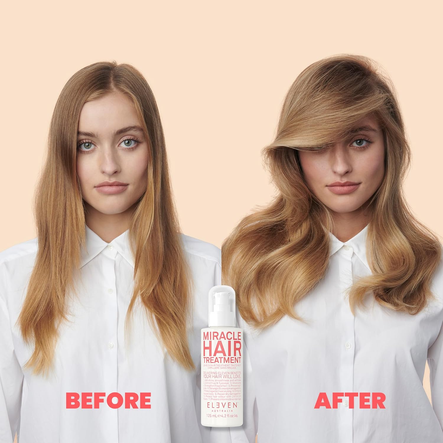 ELEVEN AUSTRALIA Miracle Leave In Conditioner Hair Treatment - Curly & Straight Hair Care Products for Women & Men, Heat Protection & Detangler, Frizz Control, Repairs Dryness, Moisturizing-4.2 fl oz - Image 4