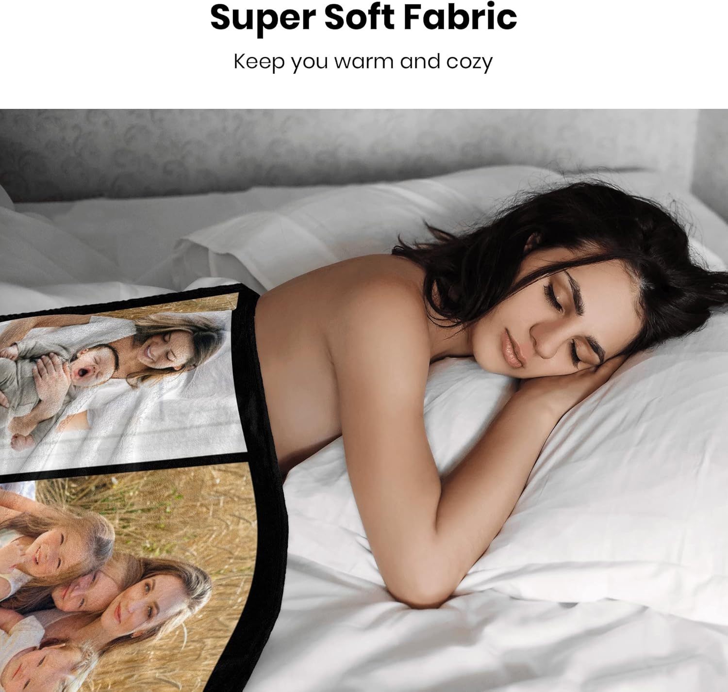 Personalized Mothers Day Blanket Gifts for Mom from Daughter Son Kids, Best Mom Ever Custom Blanket with Pictures Text, Birthday Anniversary for Wife from Husband - Image 5