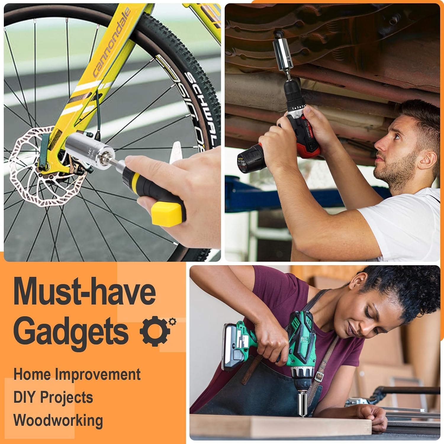 Fathers Day Dad Gifts from Daughter Son Wife Super Universal Socket Tools Gifts for Men, Grip Set with Power Drill Adapter Cool Stuff Gadgets Present Ideas Gifts for Dad Husband Him Grandpa Step Dad - Image 6