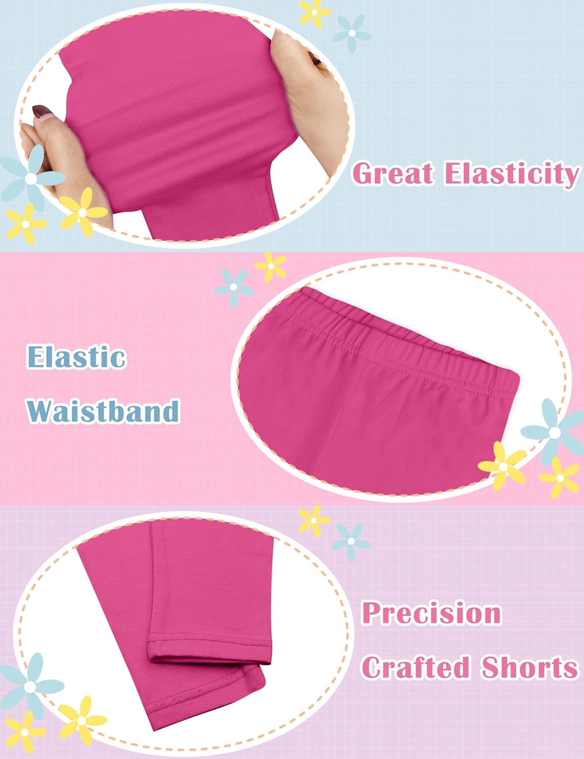 FEQO 5 Pack Toddler and Baby Girls Cotton Leggings Pants Full Length Basic Leggings Stretchy Legging Tight Pants - Image 5