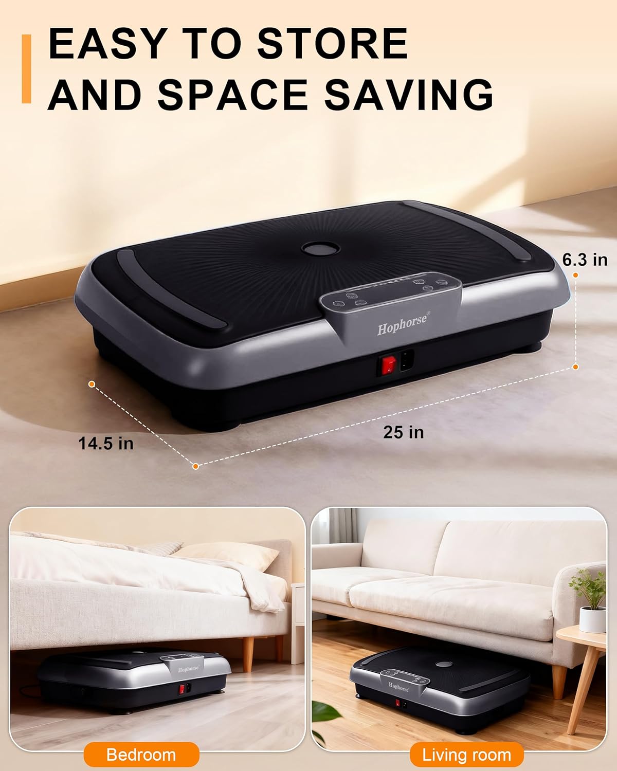 Vibration Plate Exercise Machine, Vibrating Plate for Lymphatic Drainage Weight Loss, Full Body Shake Plate with Resistance Bands, Vibration Board for Wellness Home Gyms Workout Gifts - Image 8