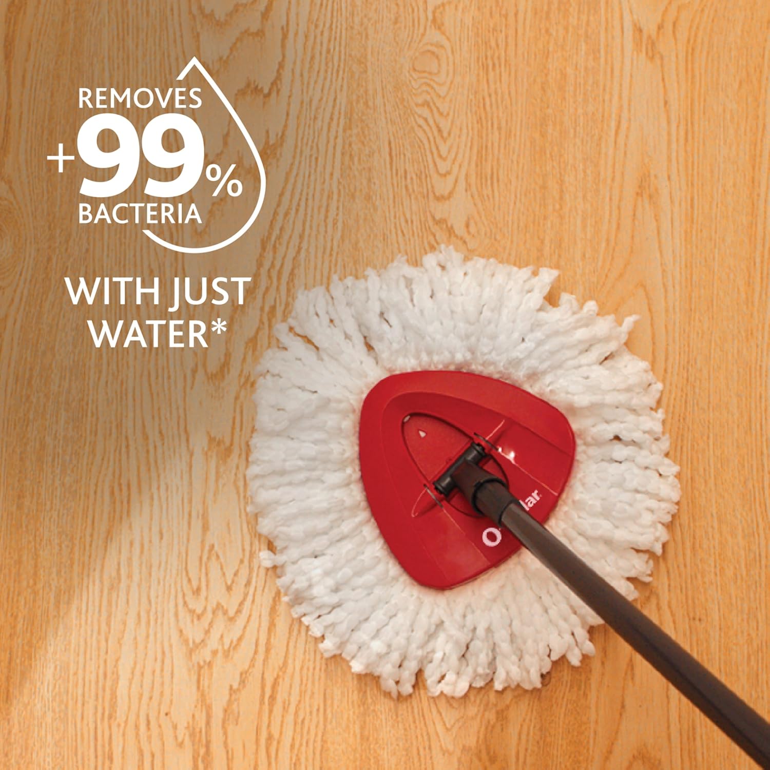 O-Cedar EasyWring Microfiber Spin Mop, Bucket Floor Cleaning System, Red, Gray, Standard - Image 4