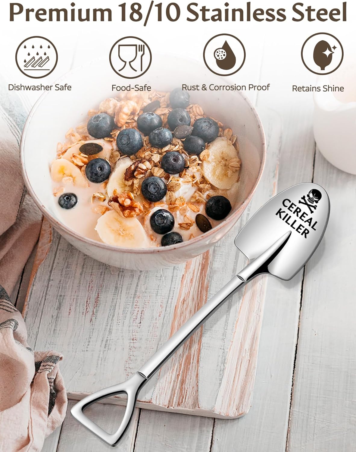 Teen Boy Easter Basket Stuffers, Cereal Killer Spoon Funny Gifts for Men Him Dad Teen Boys Kids Grandpa Husband Boyfriend - for Easter Basket Stuffers, Fathers Day, Anniversary, Birthday - Image 6