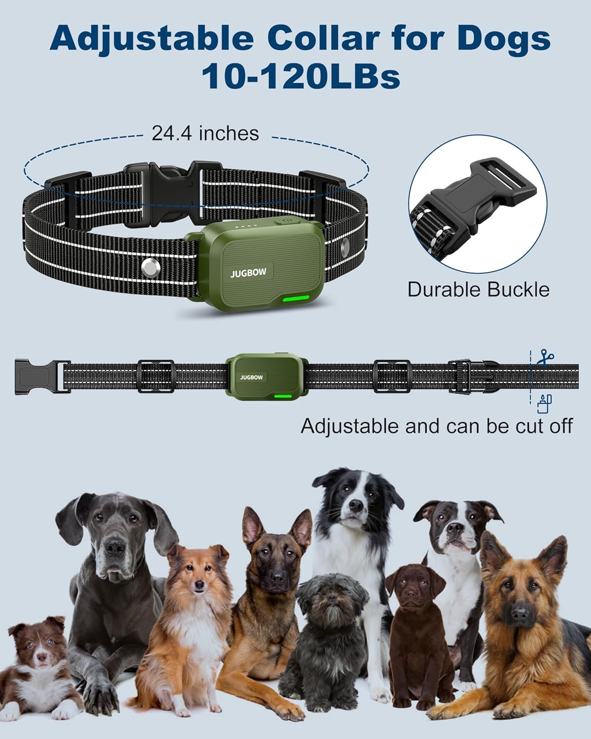 Jugbow Dog Shock Collar - 4200FT Dog Training Collar with Remote Innovative IPX7 Waterproof with 4 Training Modes, Rechargeable E-Collar for All Breeds - Image 5
