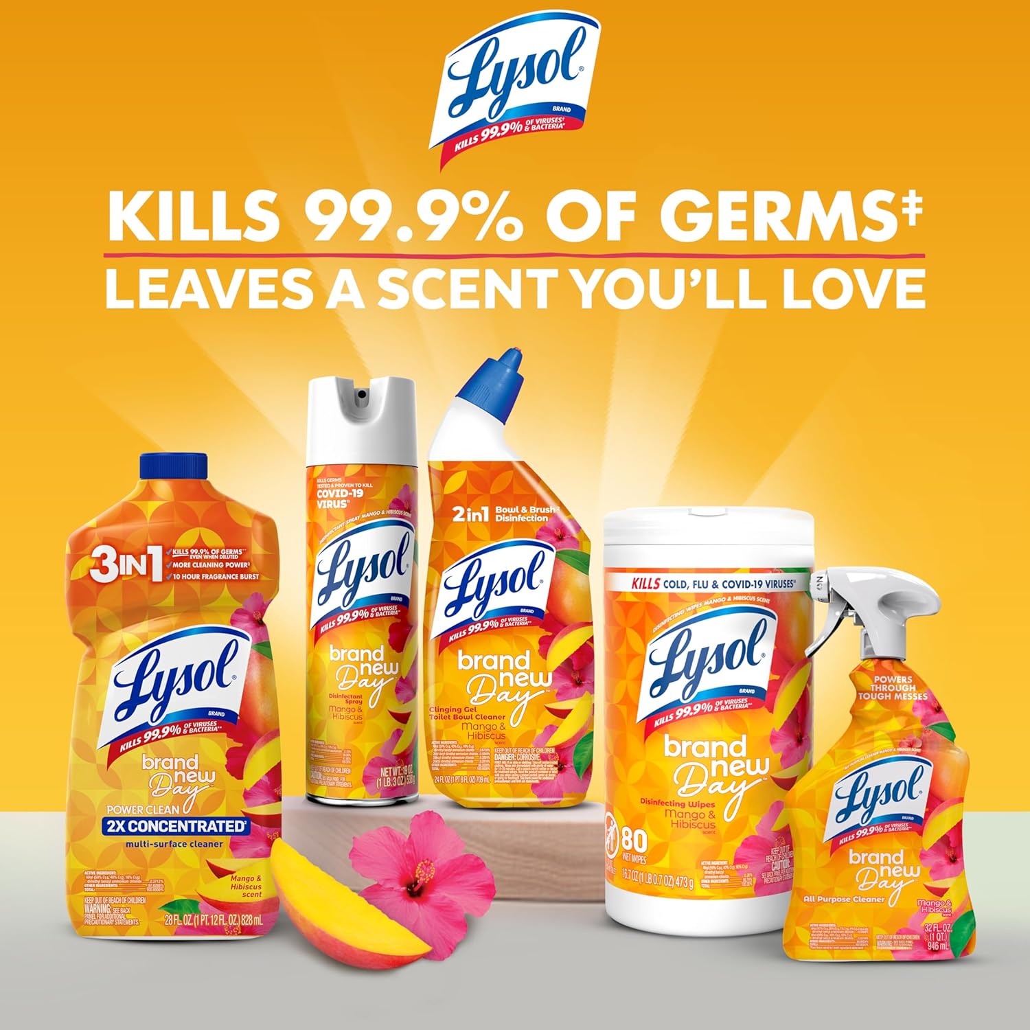 Lysol All Purpose Cleaner Spray, Multi-Purpose Disinfecting Spray, Kitchen & Bathroom Cleaner, Mango & Hibiscus Scent, 32 Fl Oz - Image 6