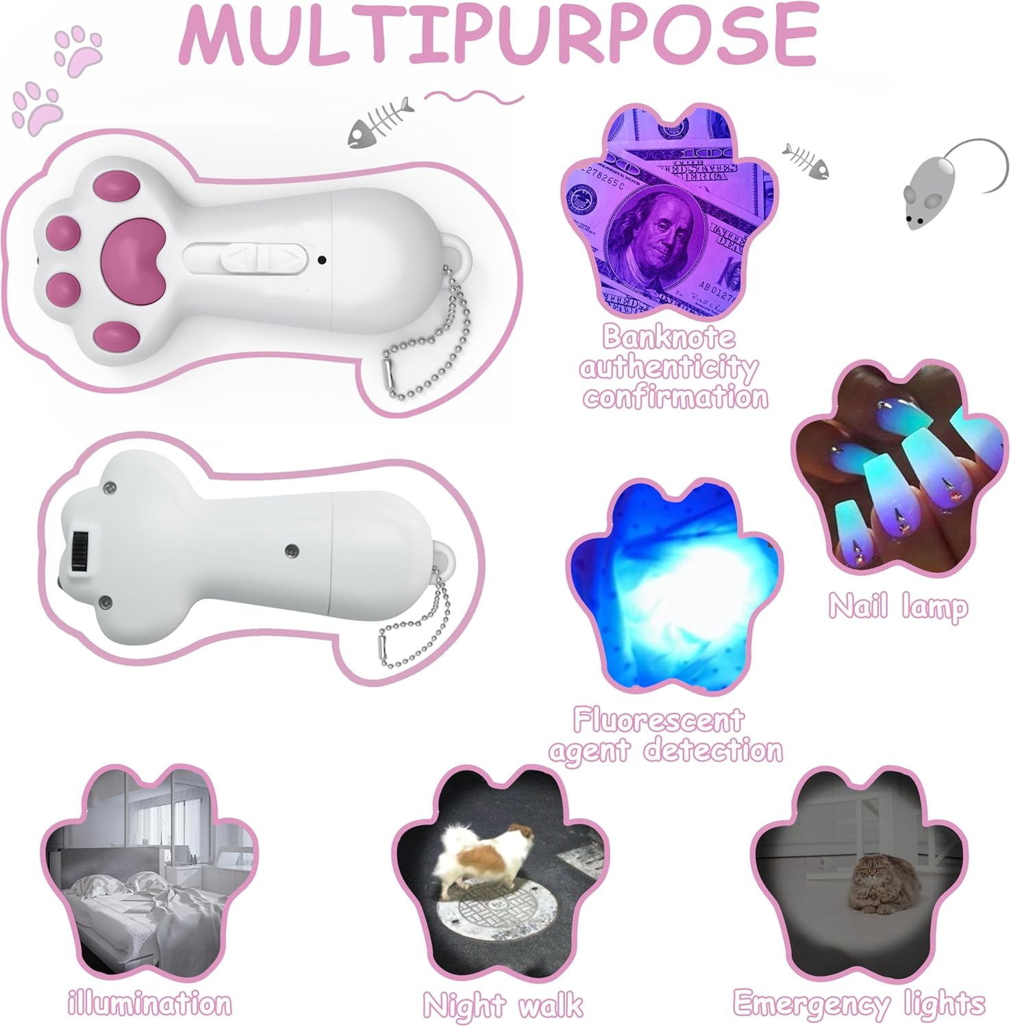FYNIGO Interactive Cat Toys for Indoor Cats and Dogs,7 in 1 USB Rechargeable Cat Teaser Toy for Chasing and Exercise - Image 6