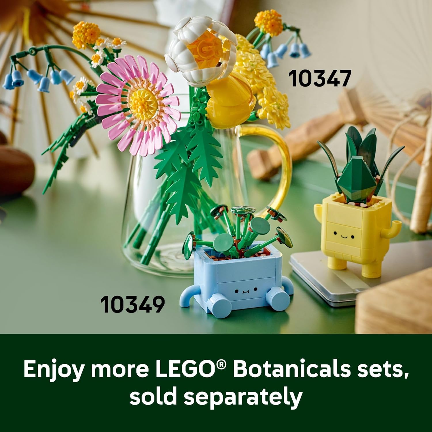LEGO Botanicals Happy Plants Building Toy for Kids, Girls, and Boys 9+ - Playroom Decor for Desk or Shelf - Birthday Gift Idea for Young Gardeners - Artificial Indoor Plant for Play & Display - 10349 - Image 7
