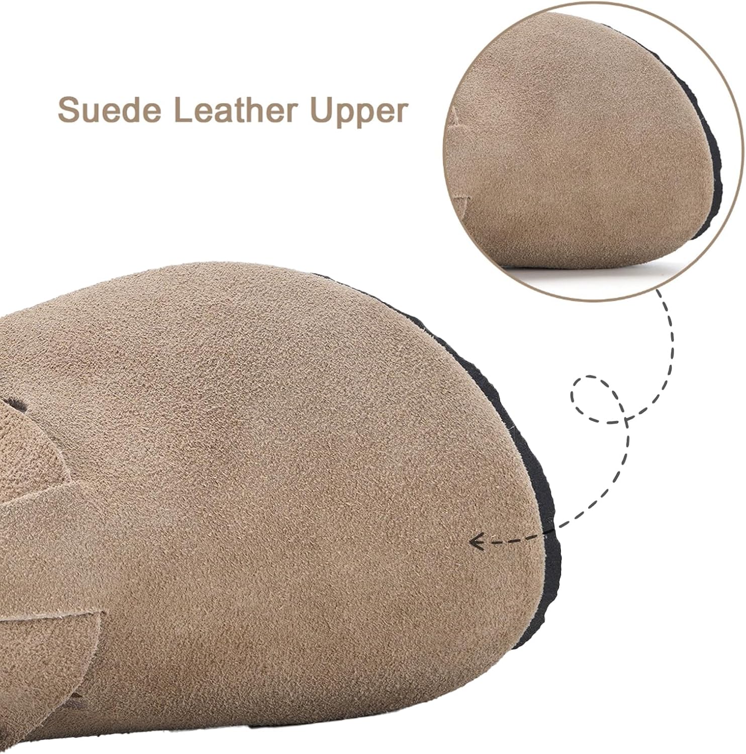 ZUSERIS Kids Suede Clogs Toddler Clogs Boys Girls Cork Footbed Sandals Potato Shoes Leather Slip On Mules with Adjustable Buckle - Image 3