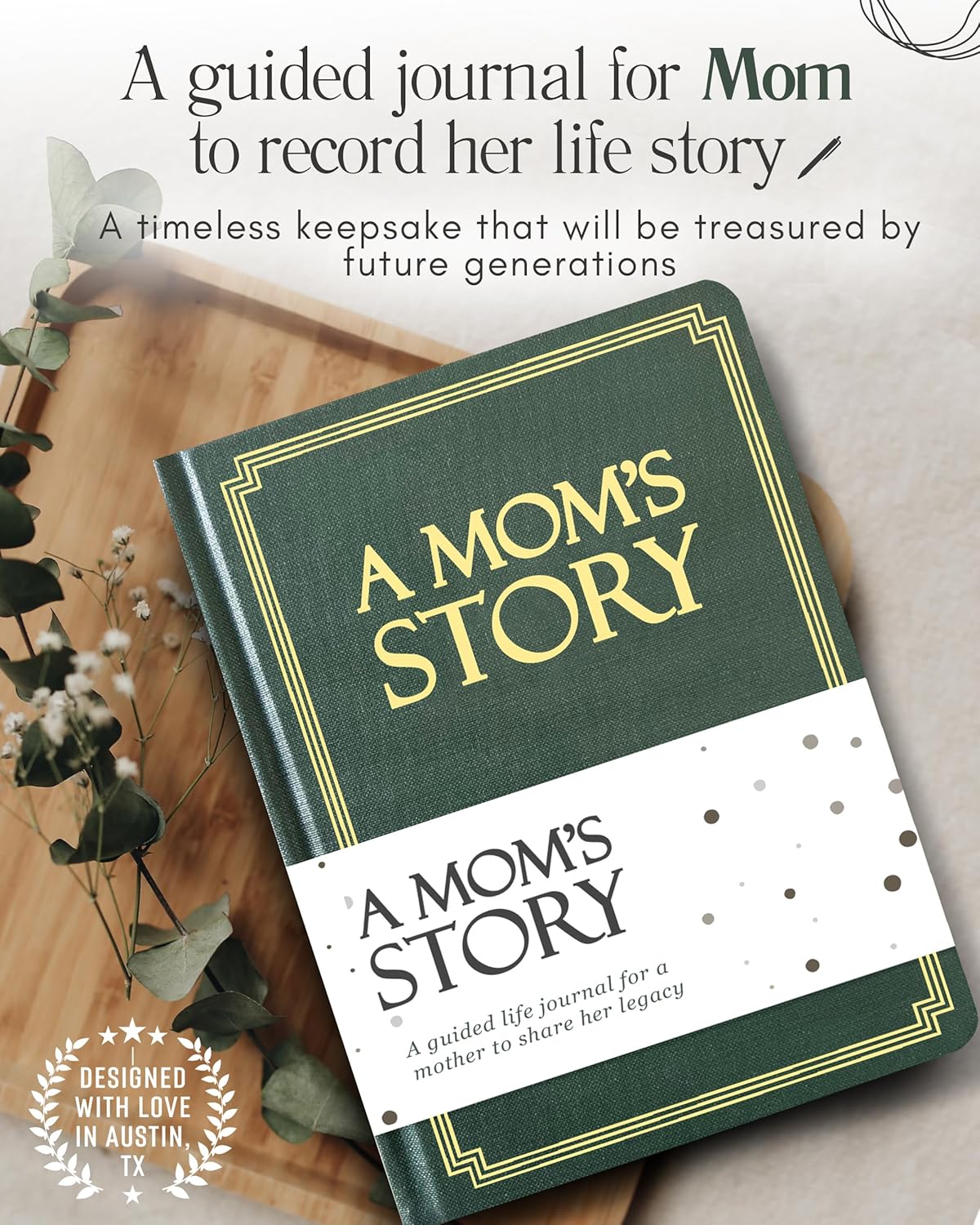 Mom's Life Story Journal (Hardcover): A Meaningful Keepsake for Mom to Share Her Journey and Memories, Book Includes 250+ Prompt Questions, Sentimental Gifts for Mother's Day, Birthday & Christmas - Image 3