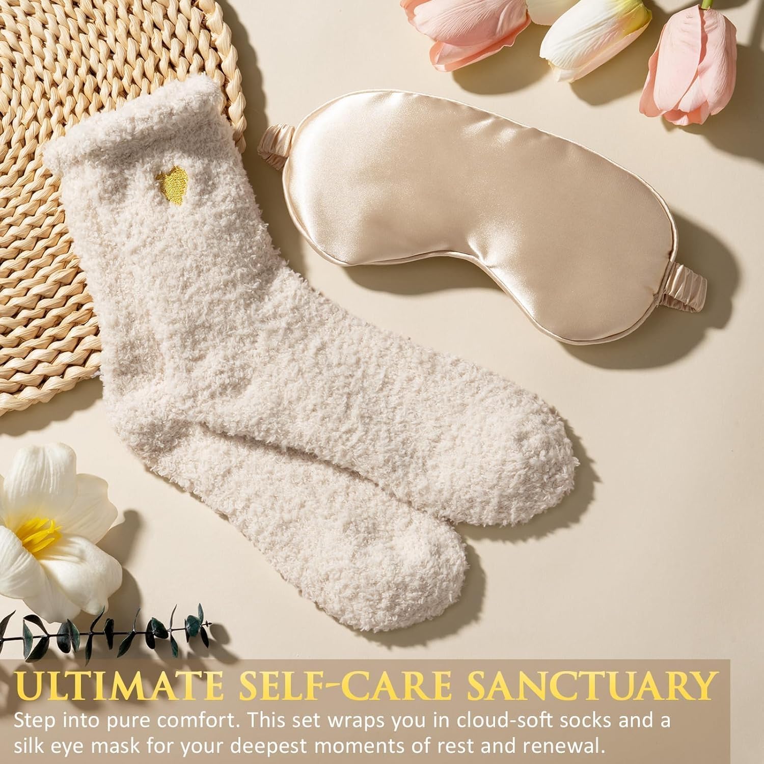 Birthday Gifts for Women Self Care Package Get Well Soon Gift Baskets, Thinking of You Sympathy Spa Gift Set w/ Crochet Flower Bouquet, Unique Mothers Day Easter Gifts Basket for Women Mom Sister Wife - Image 9