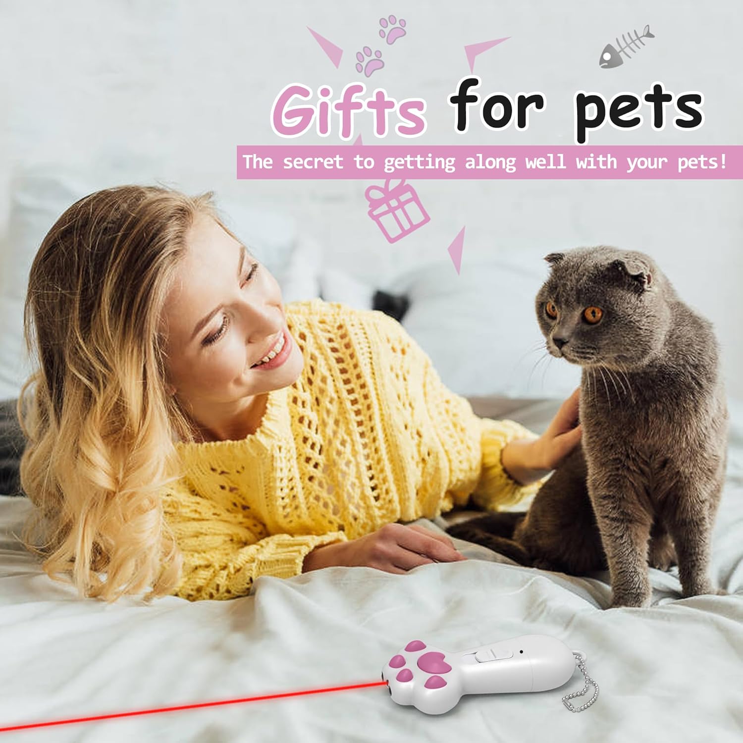 FYNIGO Interactive Cat Toys for Indoor Cats and Dogs,7 in 1 USB Rechargeable Cat Teaser Toy for Chasing and Exercise - Image 7