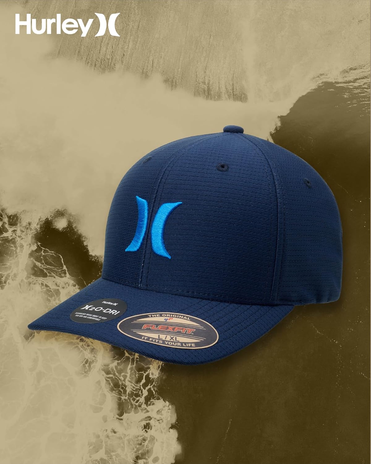 Hurley Men's Baseball Cap – Lightweight Curved Bill H2O Dri Fitted Caps for Men - Image 7