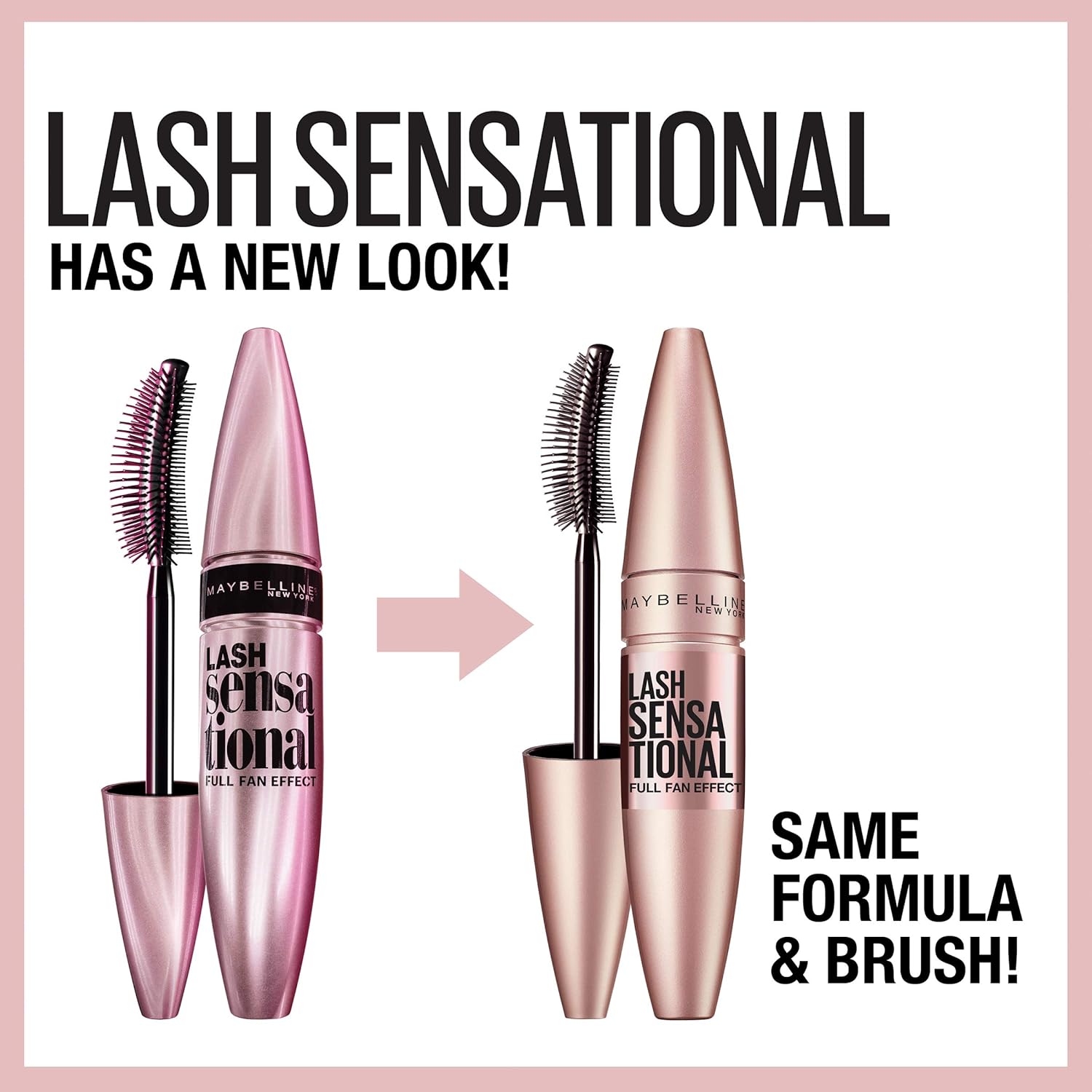 Maybelline Lash Sensational Waterproof Mascara, Lengthening and Volumizing for a Full Fan Effect, Brownish Black, 1 Count - Image 2