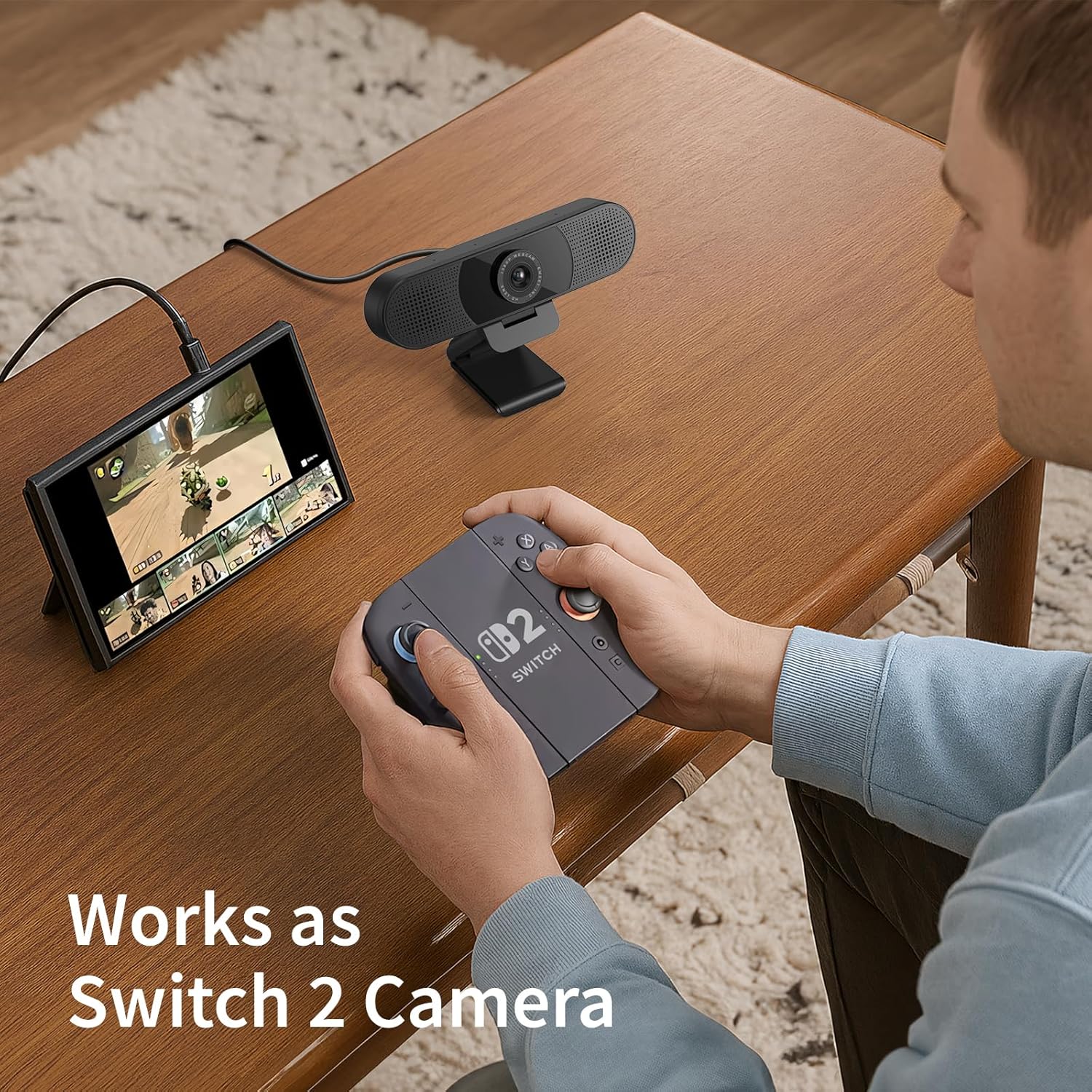 EMEET 1080P Webcam with Microphone, C960 Web Cam, 2 Mics, 90° FOV, USB Type-A & A-to-C Adapter, Plug&Play Computer Camera for Online Calling, Zoom/Teams/Facetime, Switch 2 Camera Support, 2025 Version - Image 6