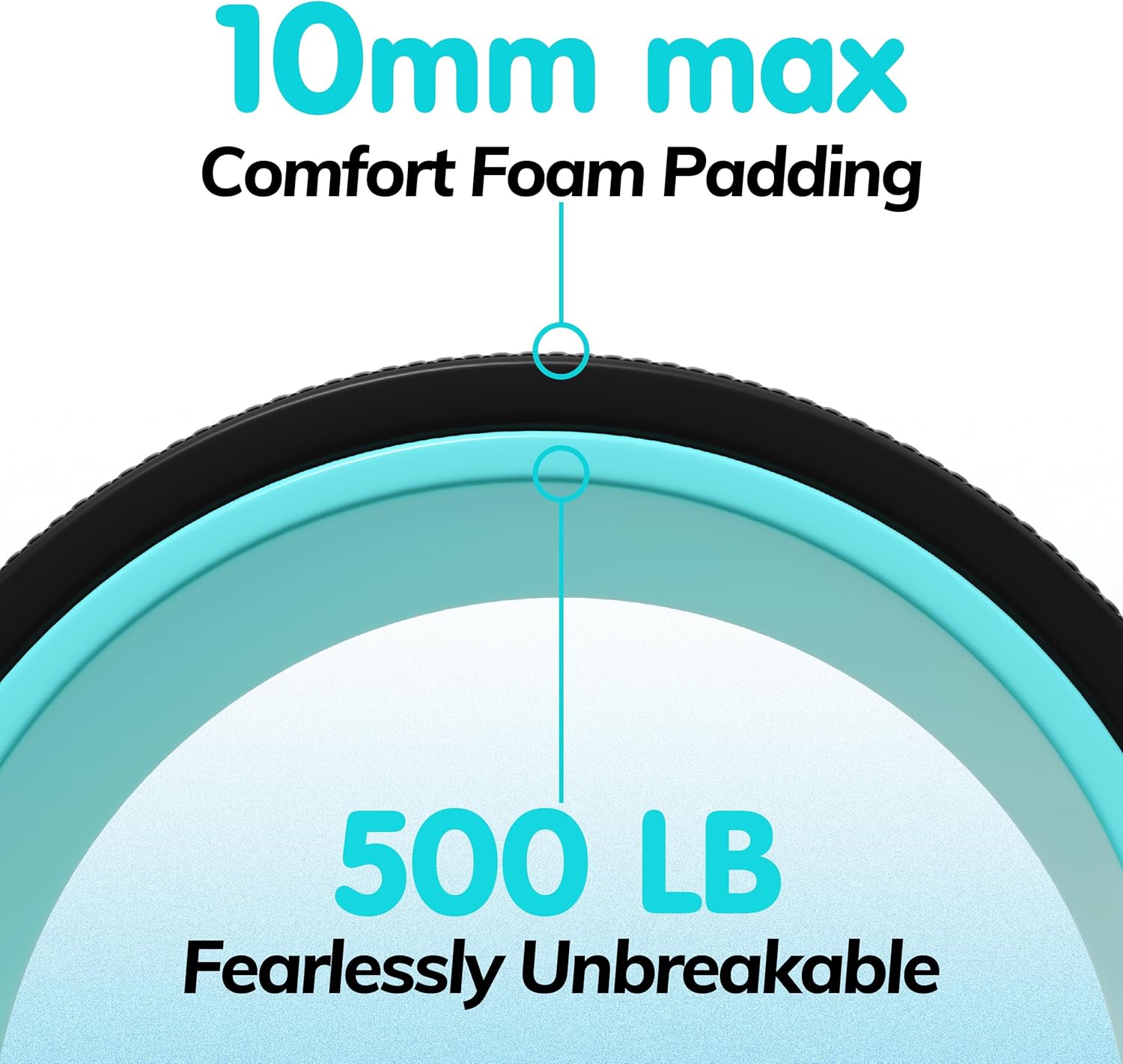 3 Pack Back Roller- Yoga Wheel for Back Pain Reliefn & Stretching, Back Wheel for Deep Tissue Massage, Foam Roller for Physical Therapy & Exercise - Image 6