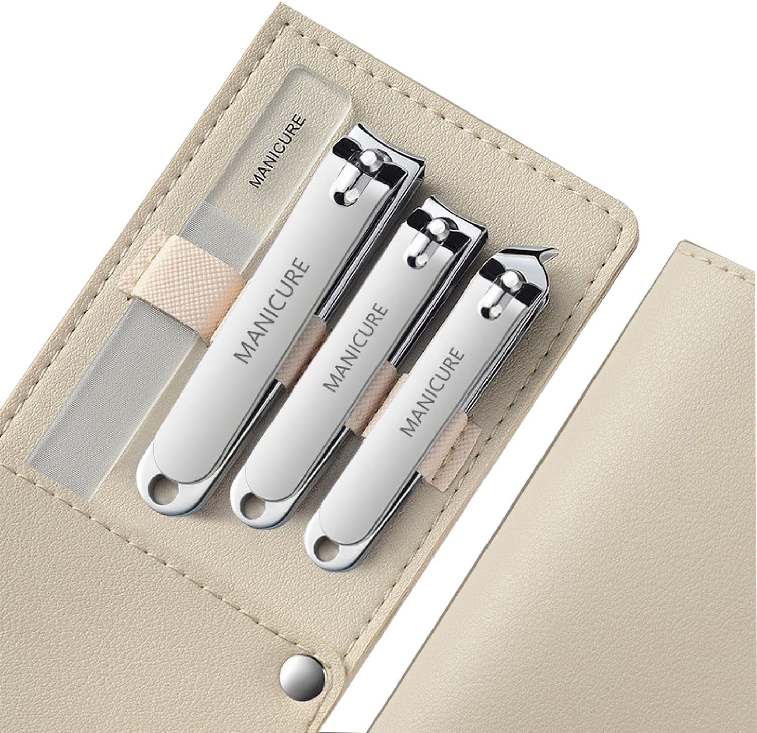 Heavy-Duty 4 PCS Nail Clippers Set with Case,Sharp High-Carbon Steel Blades for Hard Nails,Portable Grooming Tool for Men & Women,Great Christmas Gift,Stocking Stuffers Idea