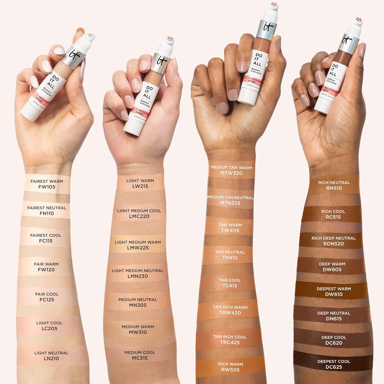 IT Cosmetics Do It All Radiant Concealer – Makeup Concealer – Hydrate & Brighten – Creaseless Medium Coverage & Radiant Finish – Niacinamide & Hyaluronic Acid - 0.2 Fl Oz - Image 5