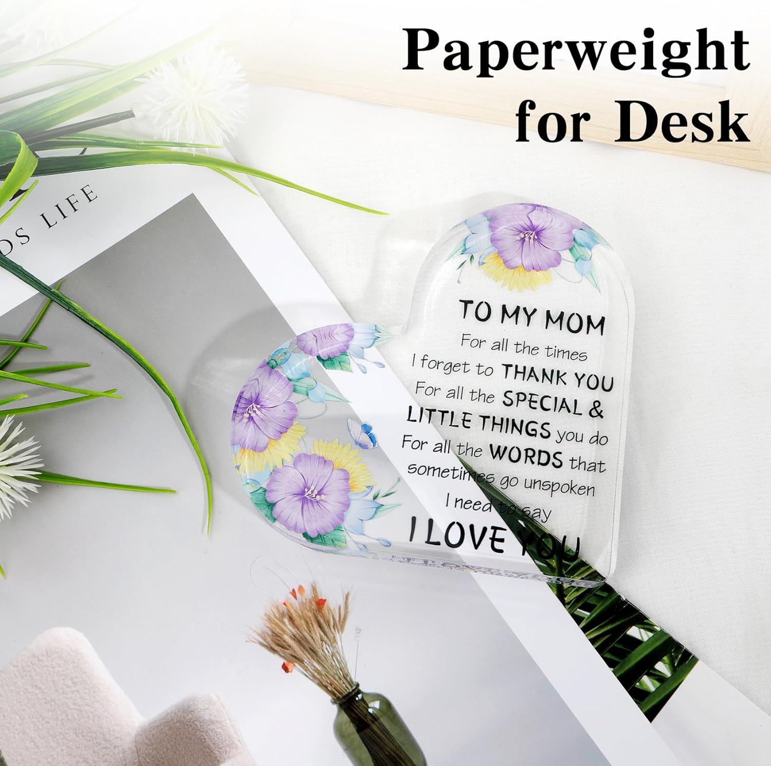 Mother's Day Gifts for Mom from Daughter Son, Birthday Gift for Mom, Mother‘s Day Gift Ideas Acrylic Desk Decor Thanksgiving Birthday Valentines Gifts for Mom Presents for Mom - Image 7