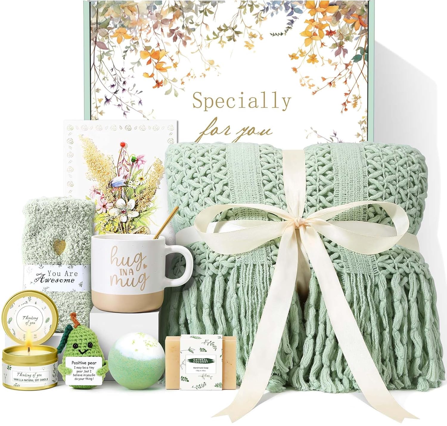 Mothers Day Gifts for Mom Wife Grandma Friends Sister, Birthday Gifts for Women Self Care Spa Gift Baskets for Women, Get Well Soon Gift Baskets Thinking of You Relaxation Stress Relief Care Package