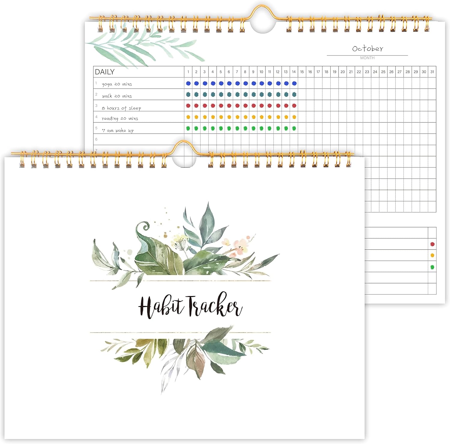 Habit Tracker Calendar- 12 Months Undated Daily, Weekly & Monthly Period Habit Tracker Journal, Writable Habits Track Calendar for Goal Setting, Boost Productivity, Workout Motivation & Self Care Tool