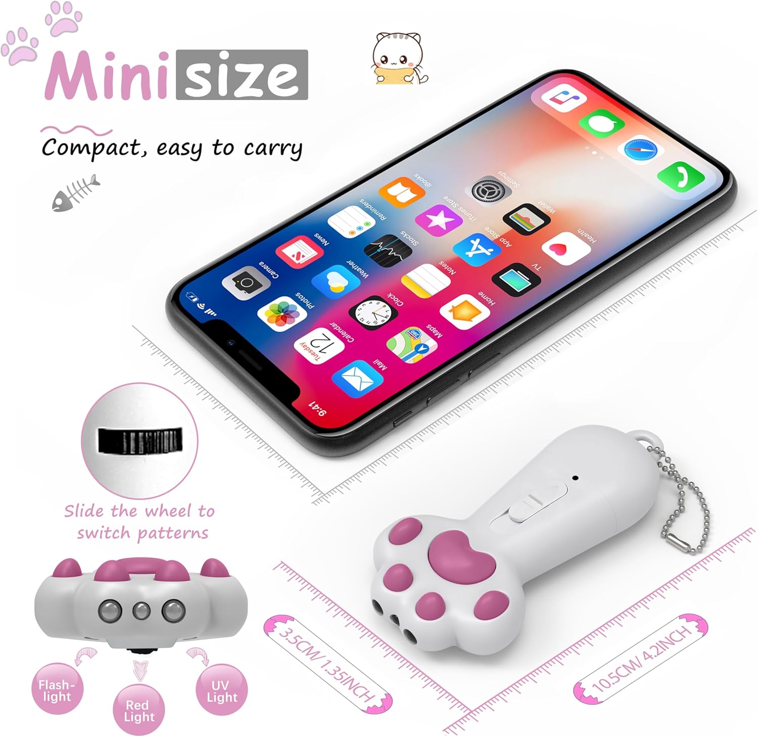 FYNIGO Interactive Cat Toys for Indoor Cats and Dogs,7 in 1 USB Rechargeable Cat Teaser Toy for Chasing and Exercise - Image 3