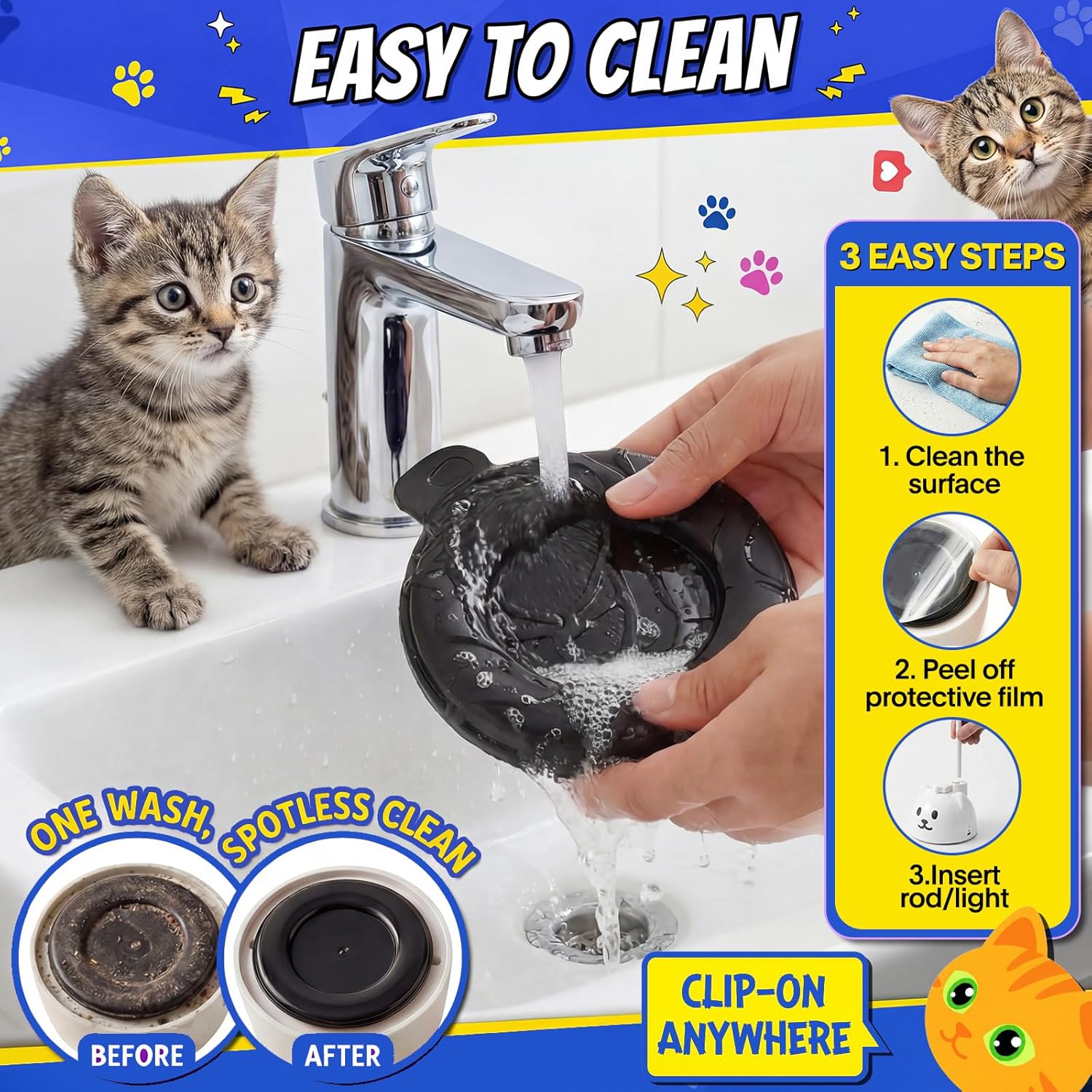 Interactive Cat Toys for Indoor Cats - Automatic Flying Bird Feather Toy, USB Rechargeable Electric Cat Teaser with Sticky Suction Base, Smart Motion Activated Self-Play Enrichment Toy for Bored Cats - Image 5