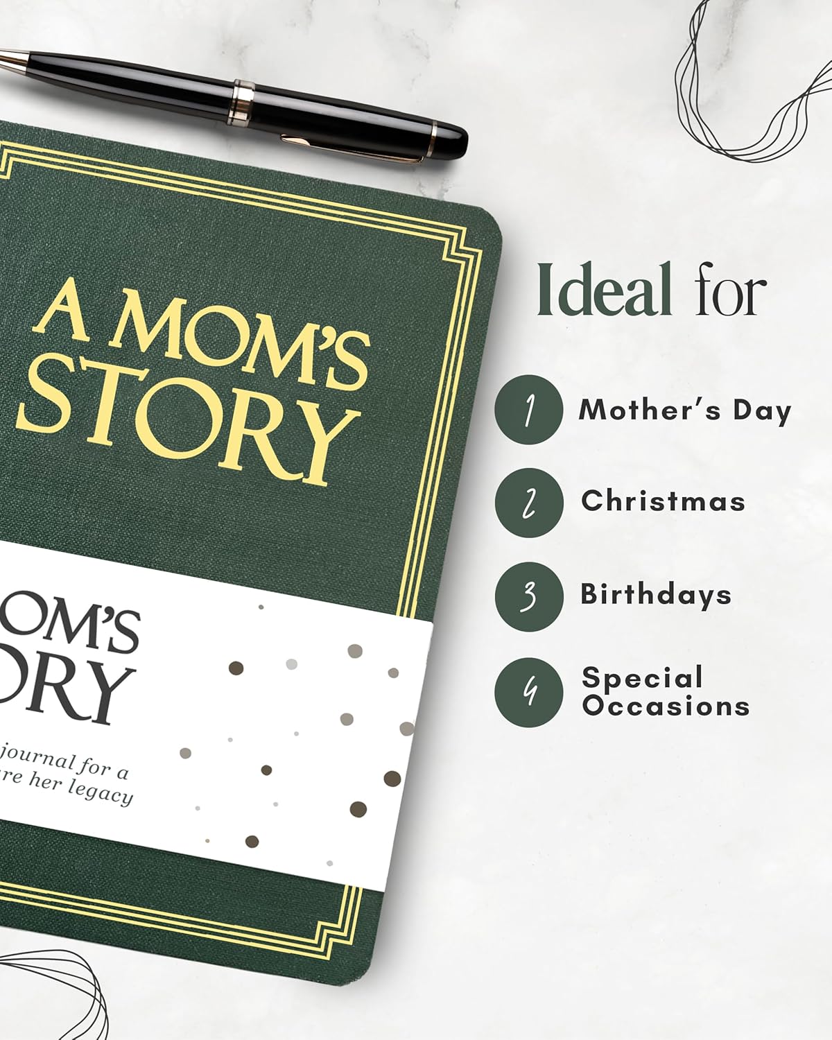 Mom's Life Story Journal (Hardcover): A Meaningful Keepsake for Mom to Share Her Journey and Memories, Book Includes 250+ Prompt Questions, Sentimental Gifts for Mother's Day, Birthday & Christmas - Image 5