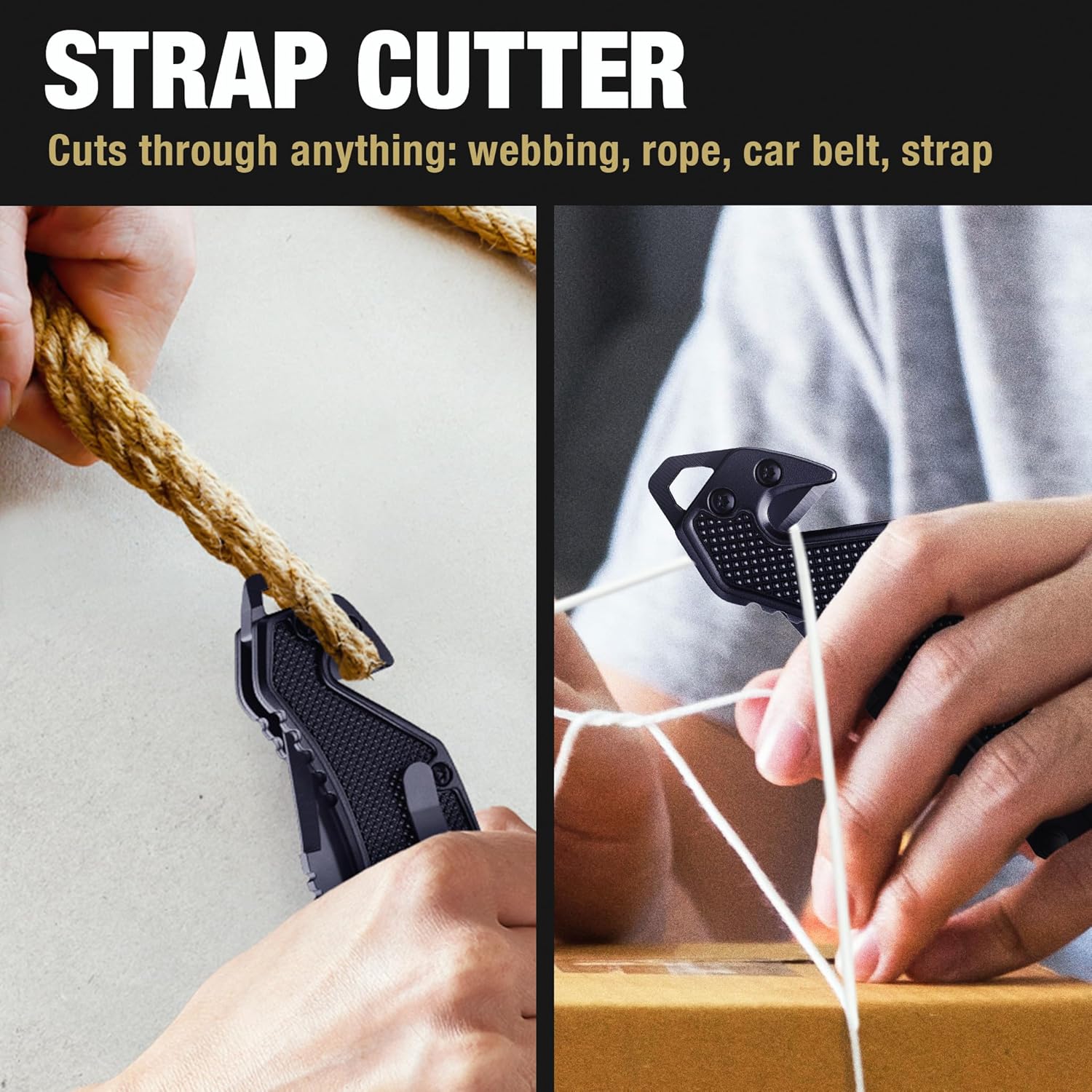 GOOD WORKER Legal Pocket Knife with 2.95” Serrated Blade, Glass Breaker, Seat Belt Cutter - EDC Sharp Folding Knives with Portable Clip - Small Tool for Tactical Camping Survival Hiking - Gifts for Men, Women - Image 7