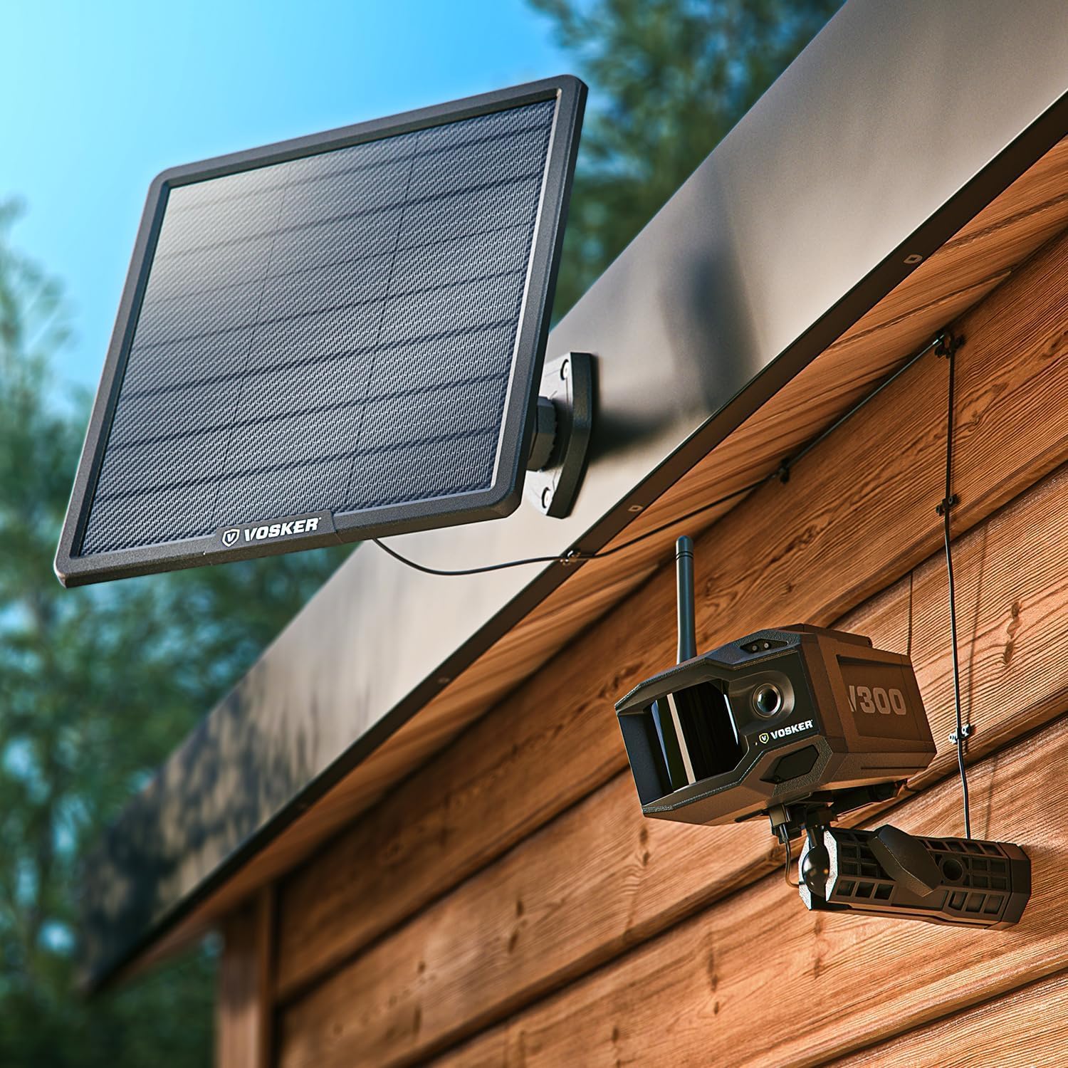 Vosker V300 Ultimate Construction Pack Outdoor Security Camera with External Solar Panel for Remote Construction Sites 4G LTE Black Single Unit with Battery - Image 9