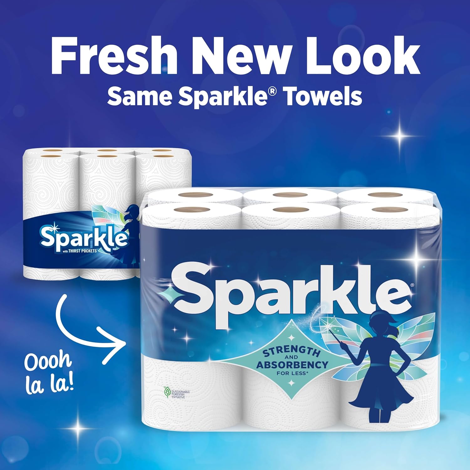 Sparkle Pick-A-Size Paper Towels, 24 Double Rolls (2,640 Sheets Total) - Strong 2-Ply Towels for Kitchen Cleanup and Everyday Messes - Image 4