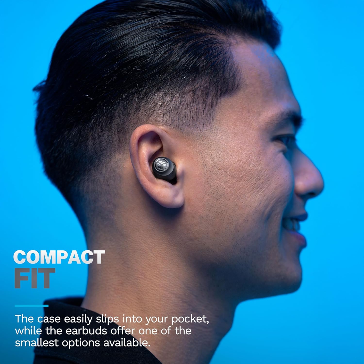 JLab Go Air Pop+ True Wireless Earbuds, in Ear Headphones, Bluetooth Earphones, 35H Playtime Ear Buds, Bluetooth Earbuds with Microphone, USB-C Charging Case, Dual Connect, EQ3 Sound, Black - Image 3