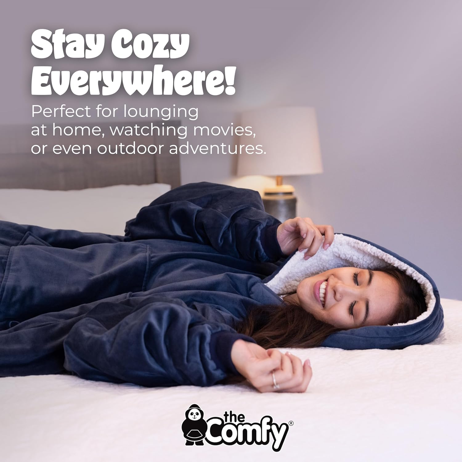 THE COMFY Original | From Shark Tank | Patented | Oversized Sherpa Wearable Blanket Hoodie| Gift for Women & Men | One Size - Image 6
