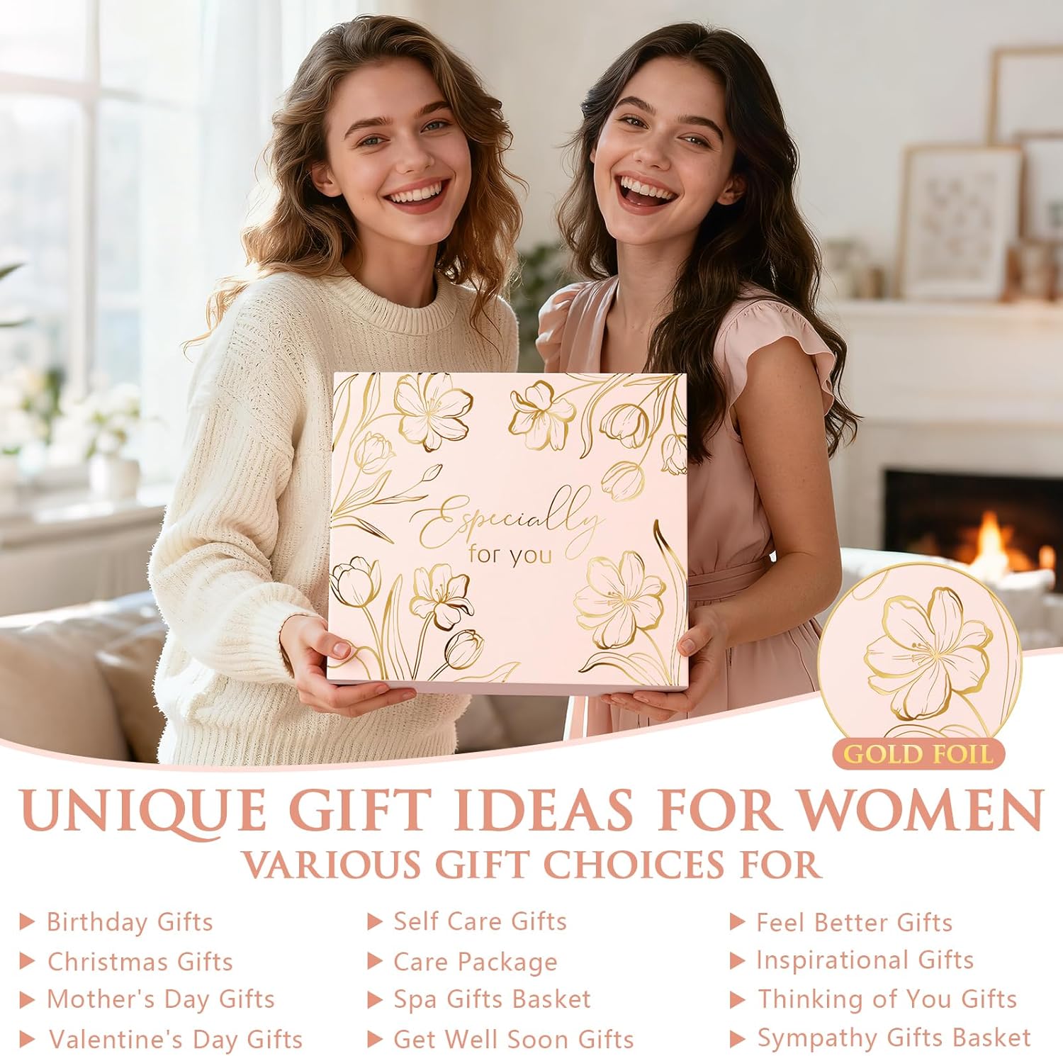 Mothers Day Birthday Gifts for Women Self Care Package, Get Well Soon Gift Baskets for Women Spa Gifts Set, Unique Thinking of You Inspirational Sympathy Easter Gift Baskets for Mom Her Friend Sister - Image 3