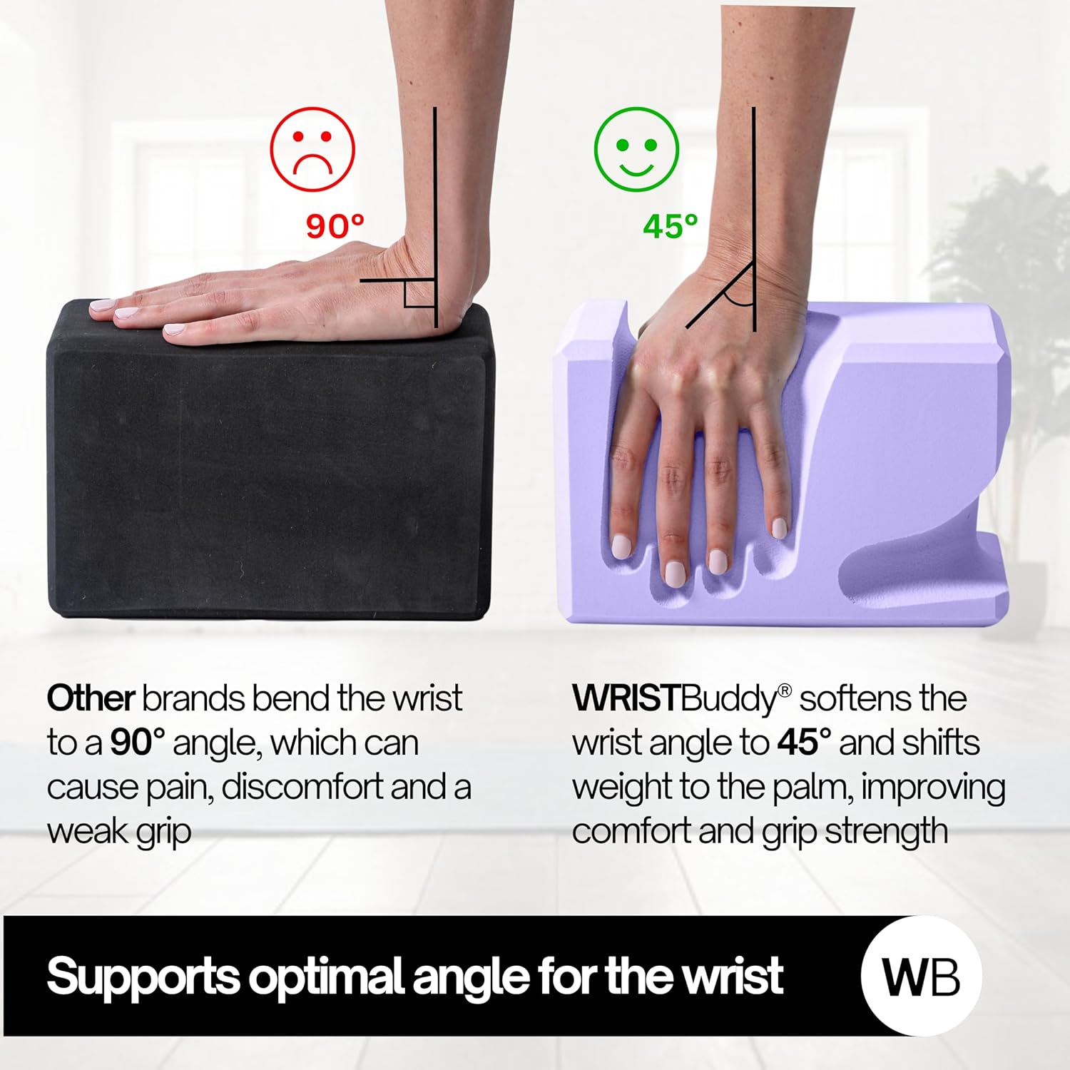 WRISTBuddy® Yoga Blocks 2-Pack (Left + Right) — Ergonomic, Hand-Shaped EVA Blocks for Wrist Relief & Better Grip | Doctor-Designed Support for Yoga, Pilates, Handstands, Push-Ups & Rehab - Image 3