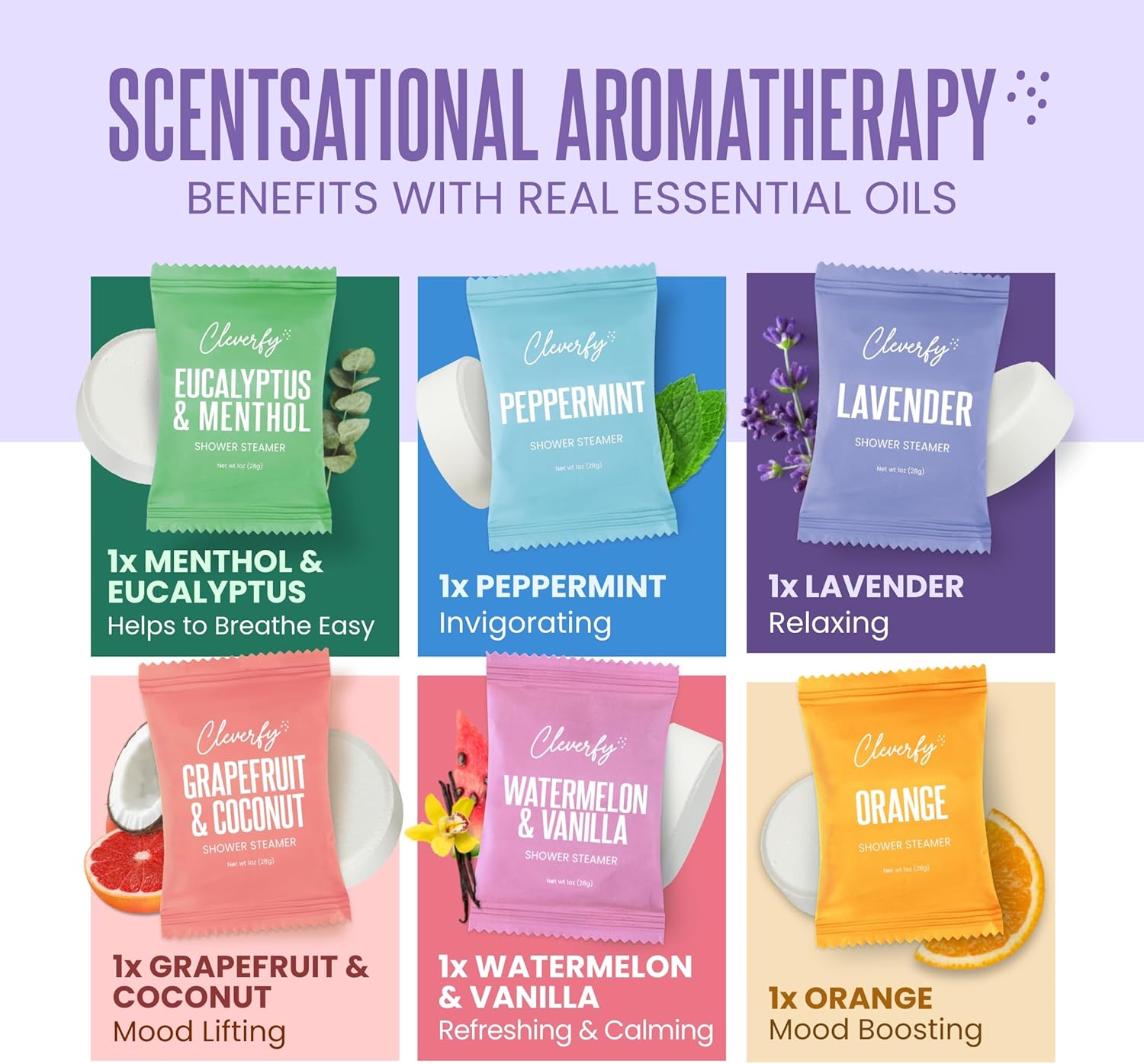 Cleverfy Shower Steamers Aromatherapy - Easter Basket Stuffers for Teens and Adults - Easter Gifts for Women and Men, Girls and Boys - 6 Tablets - Image 5