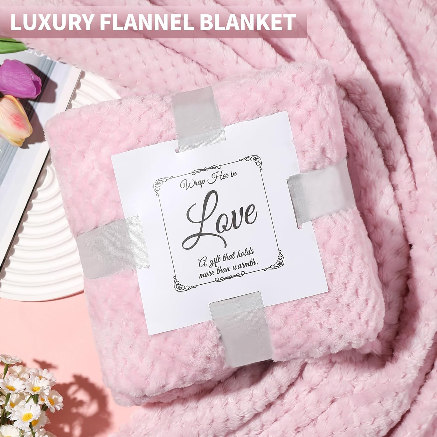 Pink 11pcs Self Care Gift Basket for Women Birthday Gifts Get Well Soon Care Package Hug in a Box Thinking of You Gift for Her Mom Sister Friend - Image 6